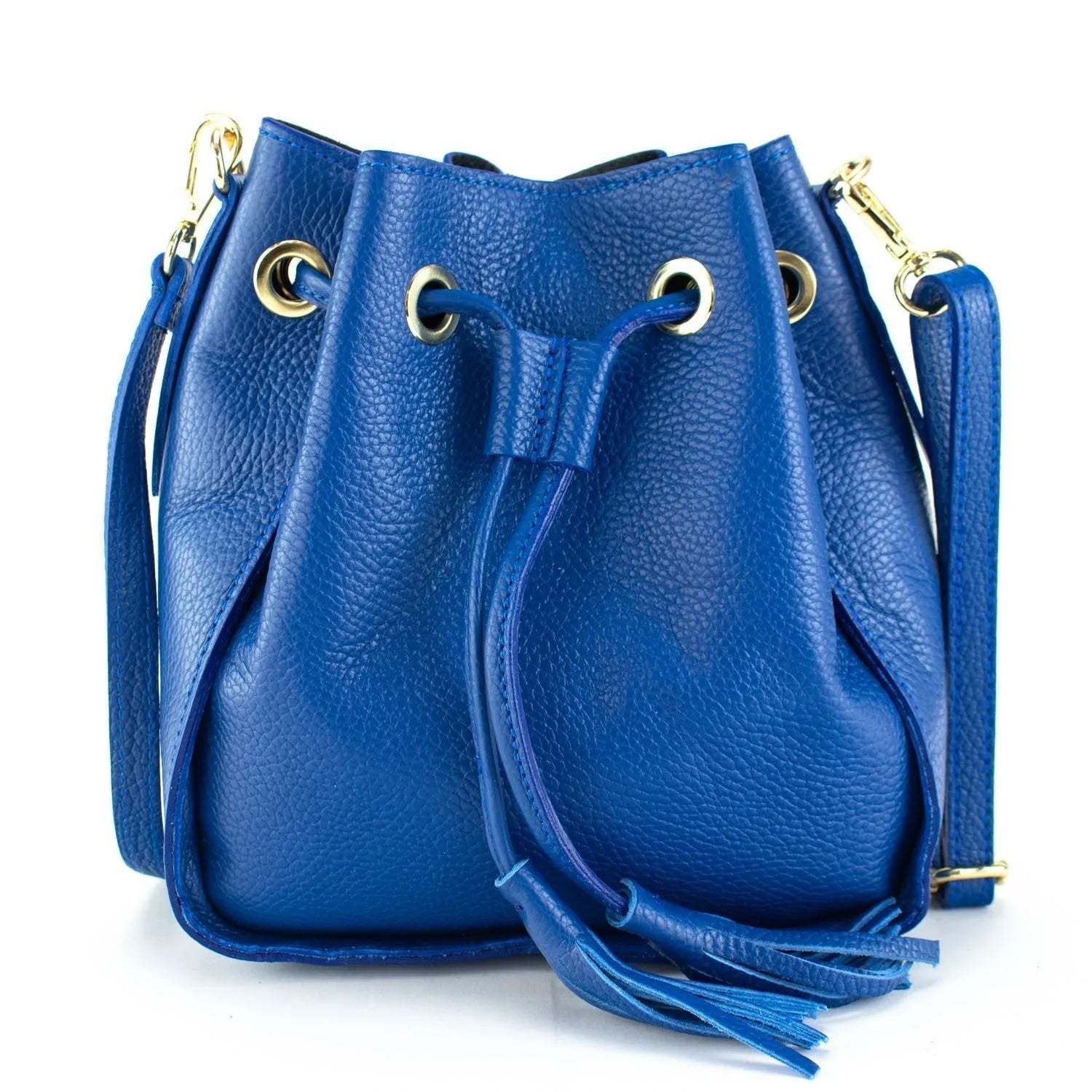 Bolso en Piel Pregato Laguna Azul eléctrico - KimondoShop