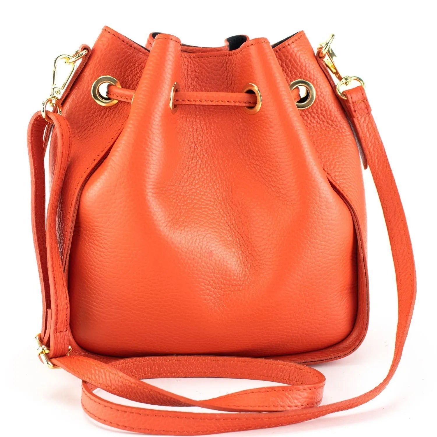 Bolso en Piel Pregato Laguna Naranja - KimondoShop