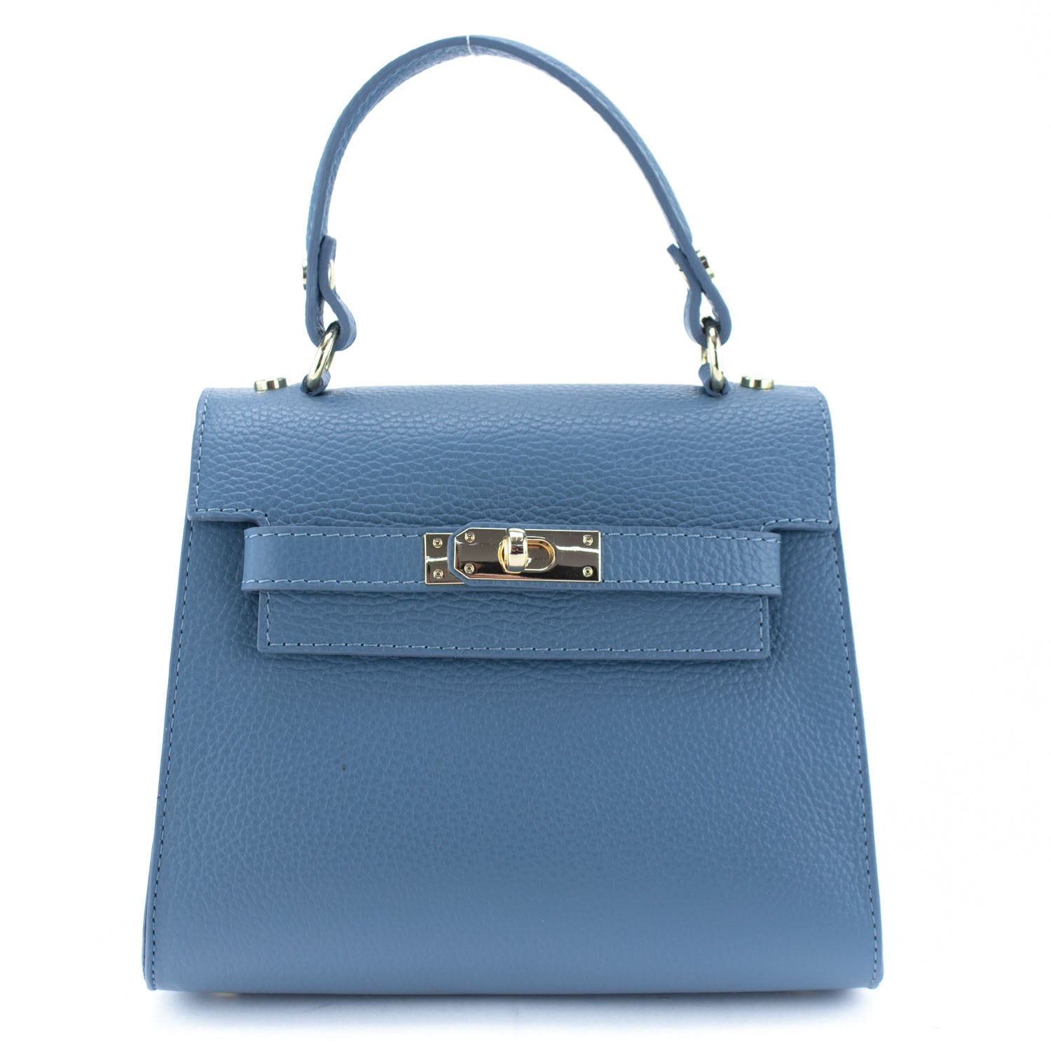 Bolso en Piel Pregato Latenza Azul Lavanda - KimondoShop