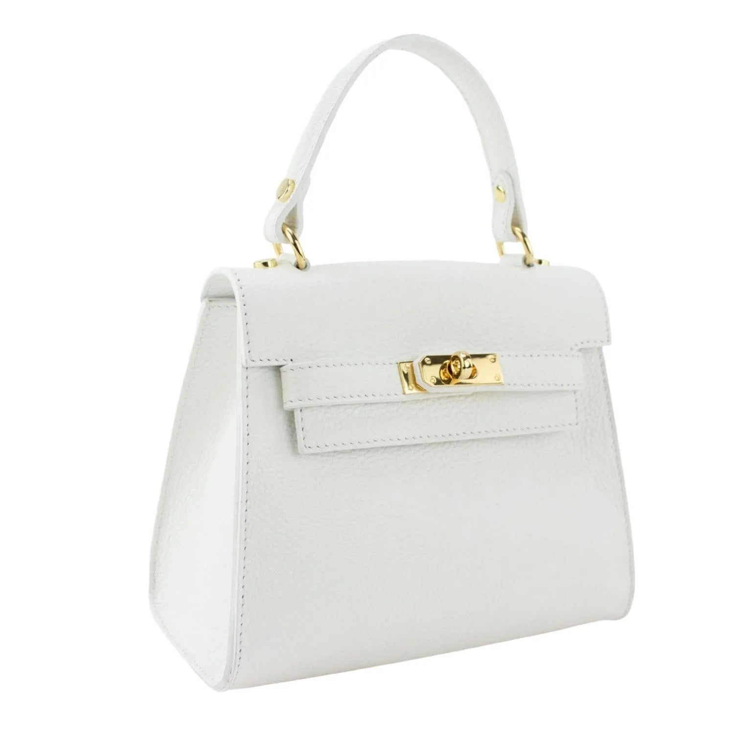 Bolso en Piel Pregato Latenza Blanco - KimondoShop