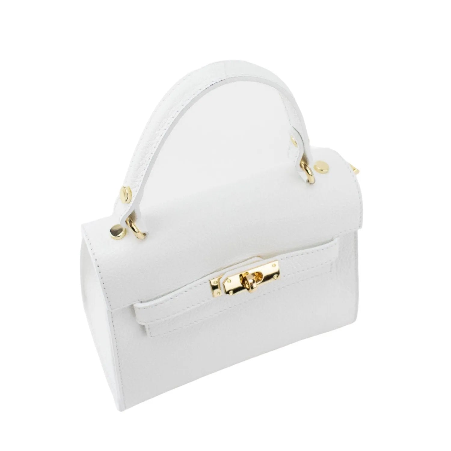 Bolso en Piel Pregato Latenza Blanco - KimondoShop