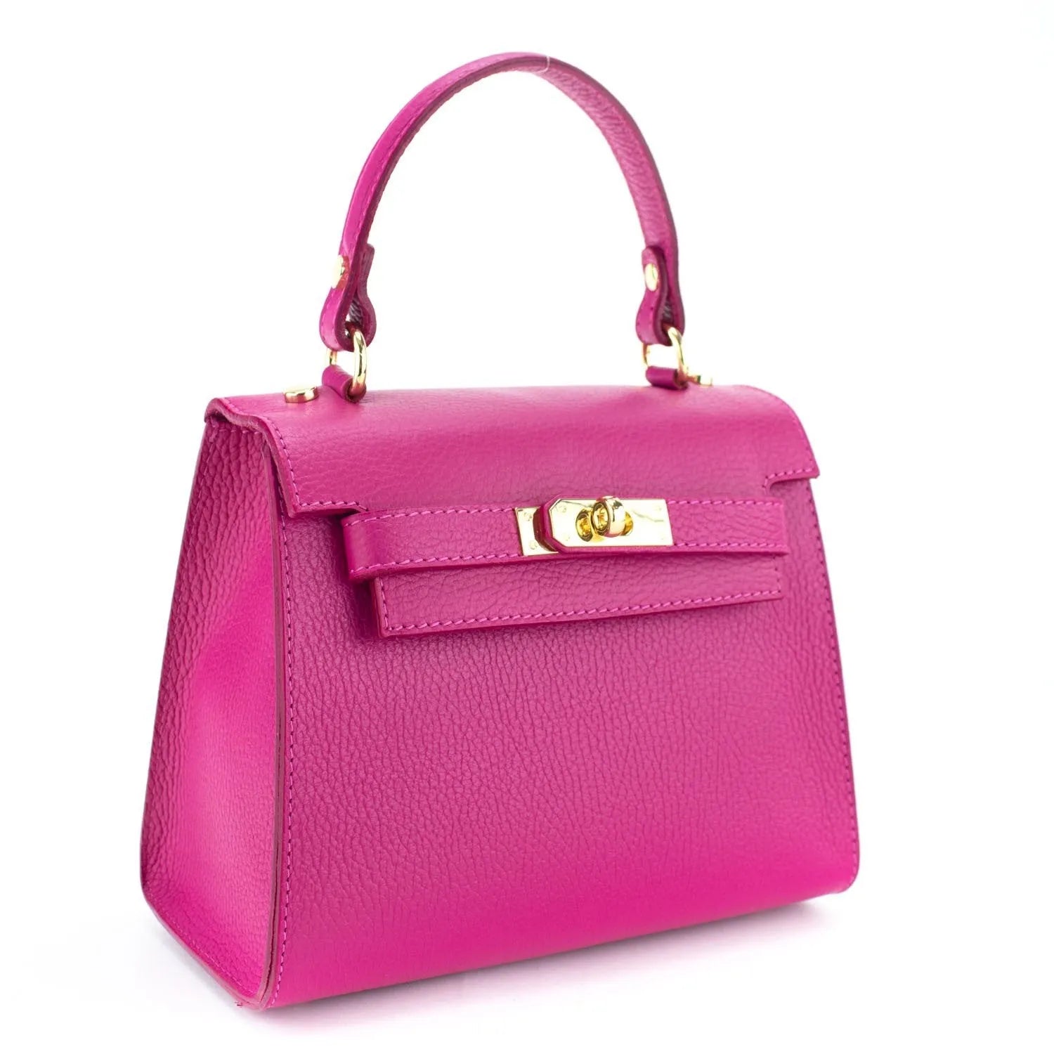 Bolso en Piel Pregato Latenza Fucsia - KimondoShop