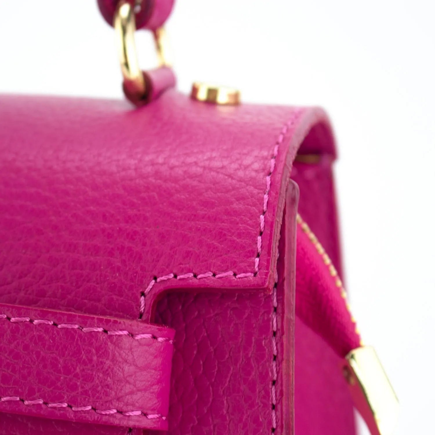 Bolso en Piel Pregato Latenza Fucsia - KimondoShop