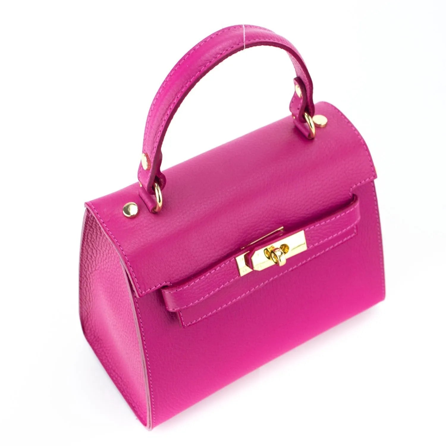 Bolso en Piel Pregato Latenza Fucsia - KimondoShop