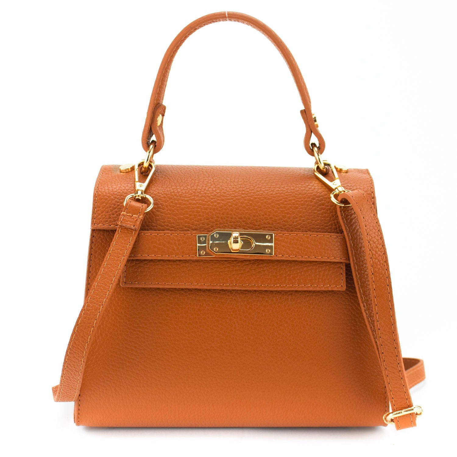 Bolso en Piel Pregato Latenza Naranja - KimondoShop