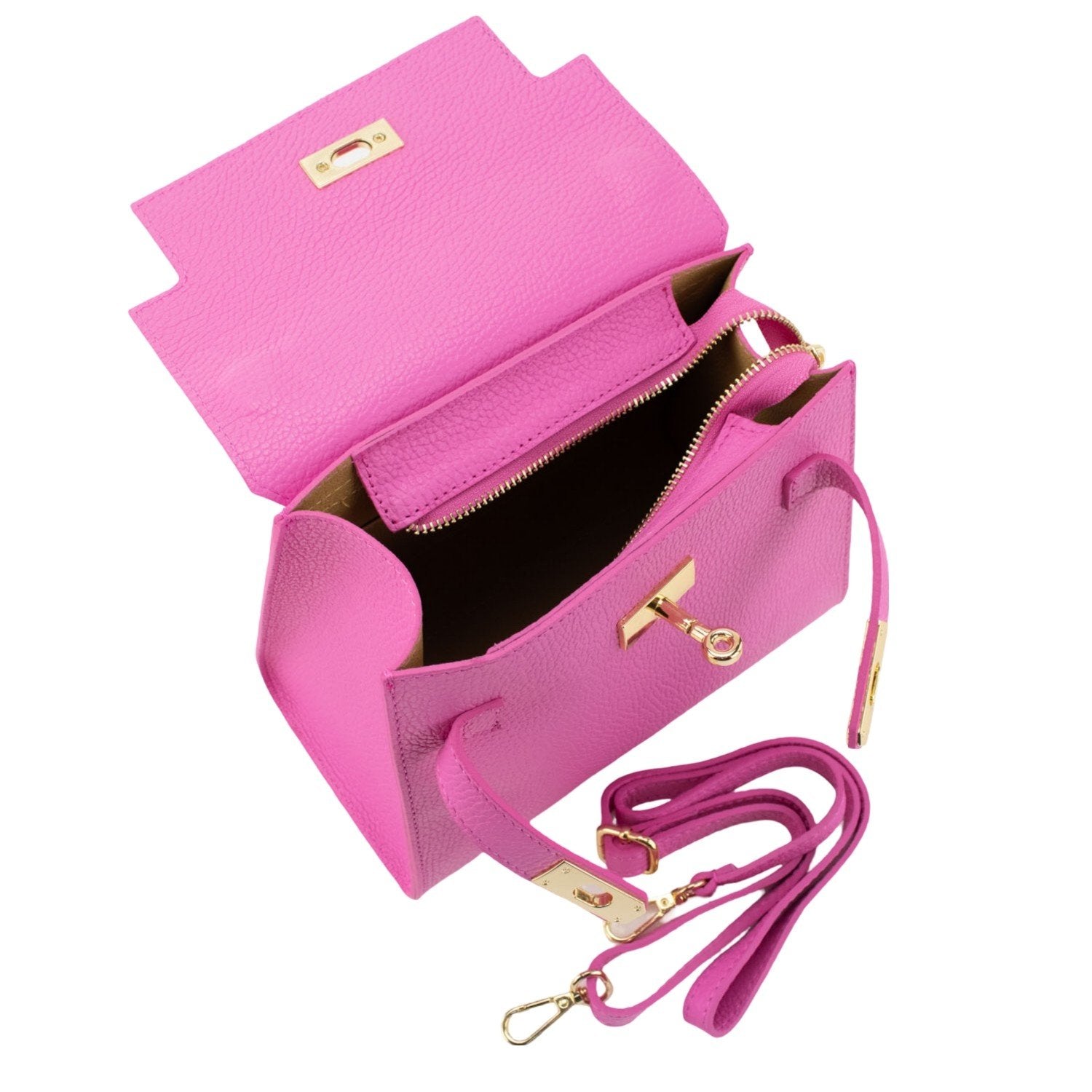 Bolso en Piel Pregato Latenza Rosa - KimondoShop