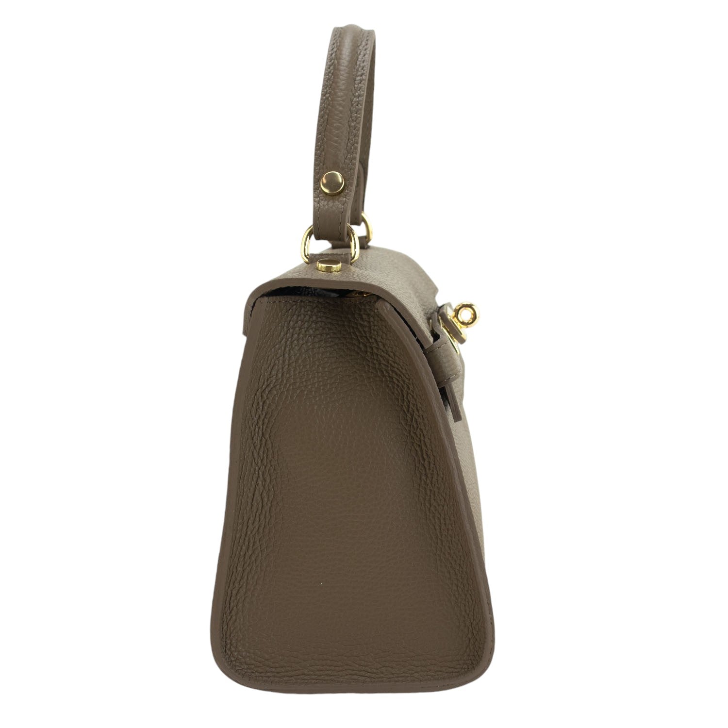 Bolso en Piel Pregato Latenza Taupe oscuro - KimondoShop