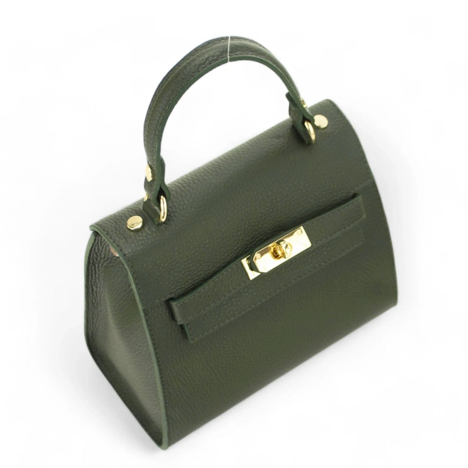 Bolso en Piel Pregato Latenza Verde oliva - KimondoShop