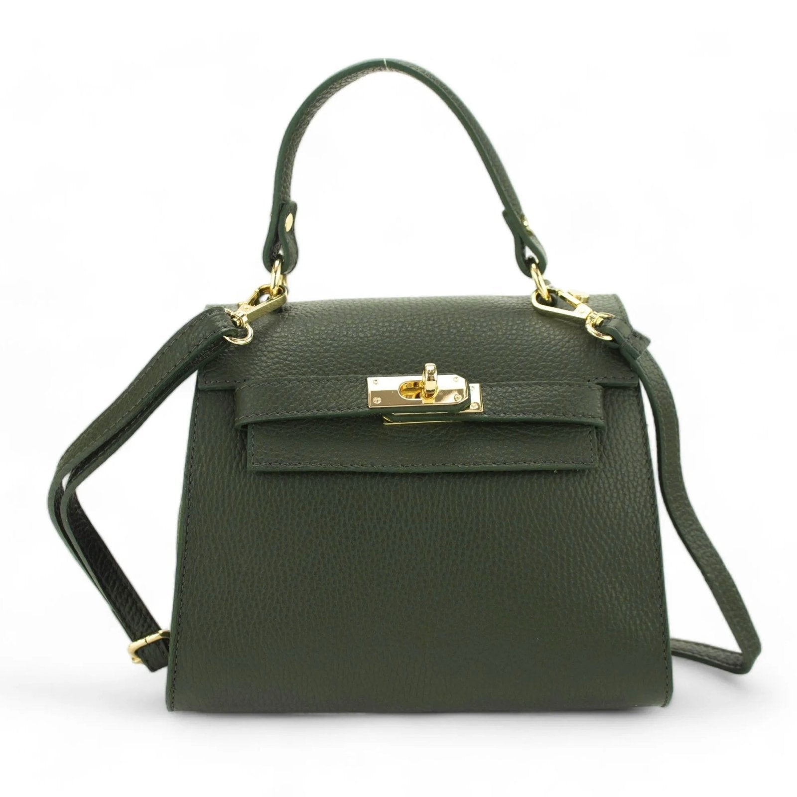 Bolso en Piel Pregato Latenza Verde oliva - KimondoShop