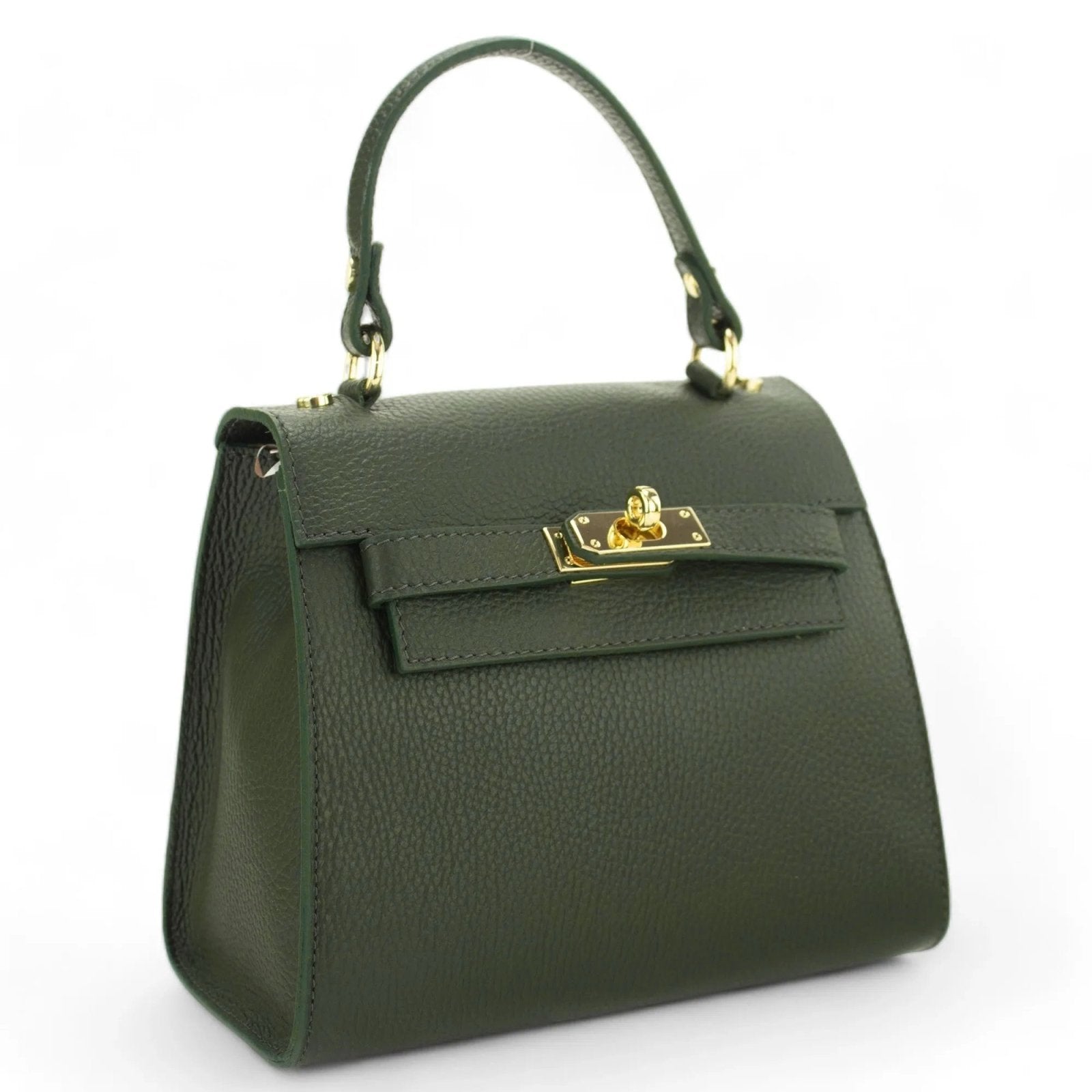 Bolso en Piel Pregato Latenza Verde oliva - KimondoShop