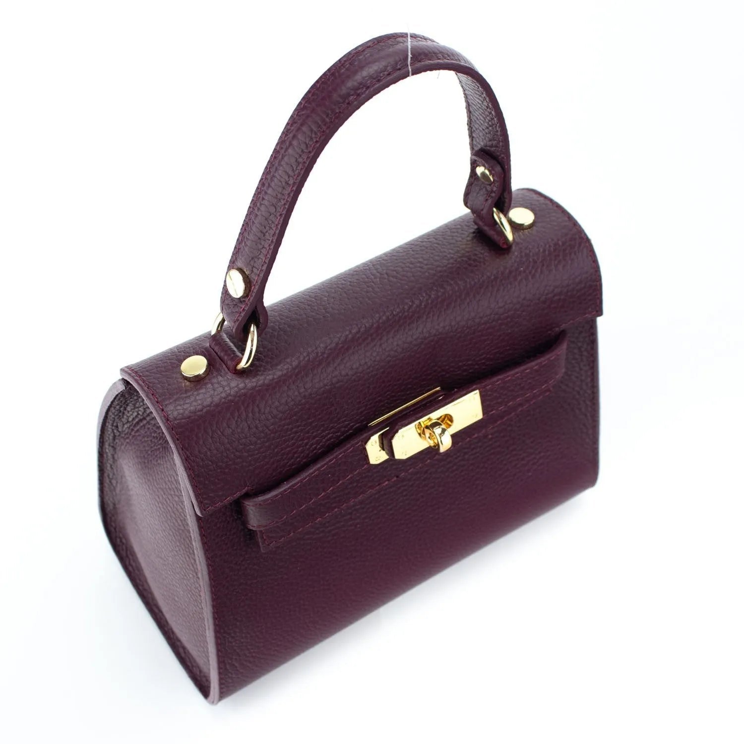 Bolso en Piel Pregato Latenza Vino - KimondoShop