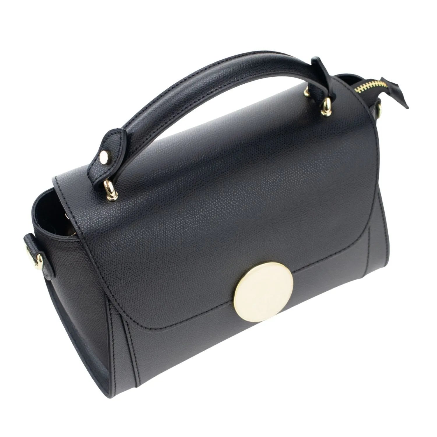 Bolso en Piel Pregato Luna Negro - KimondoShop