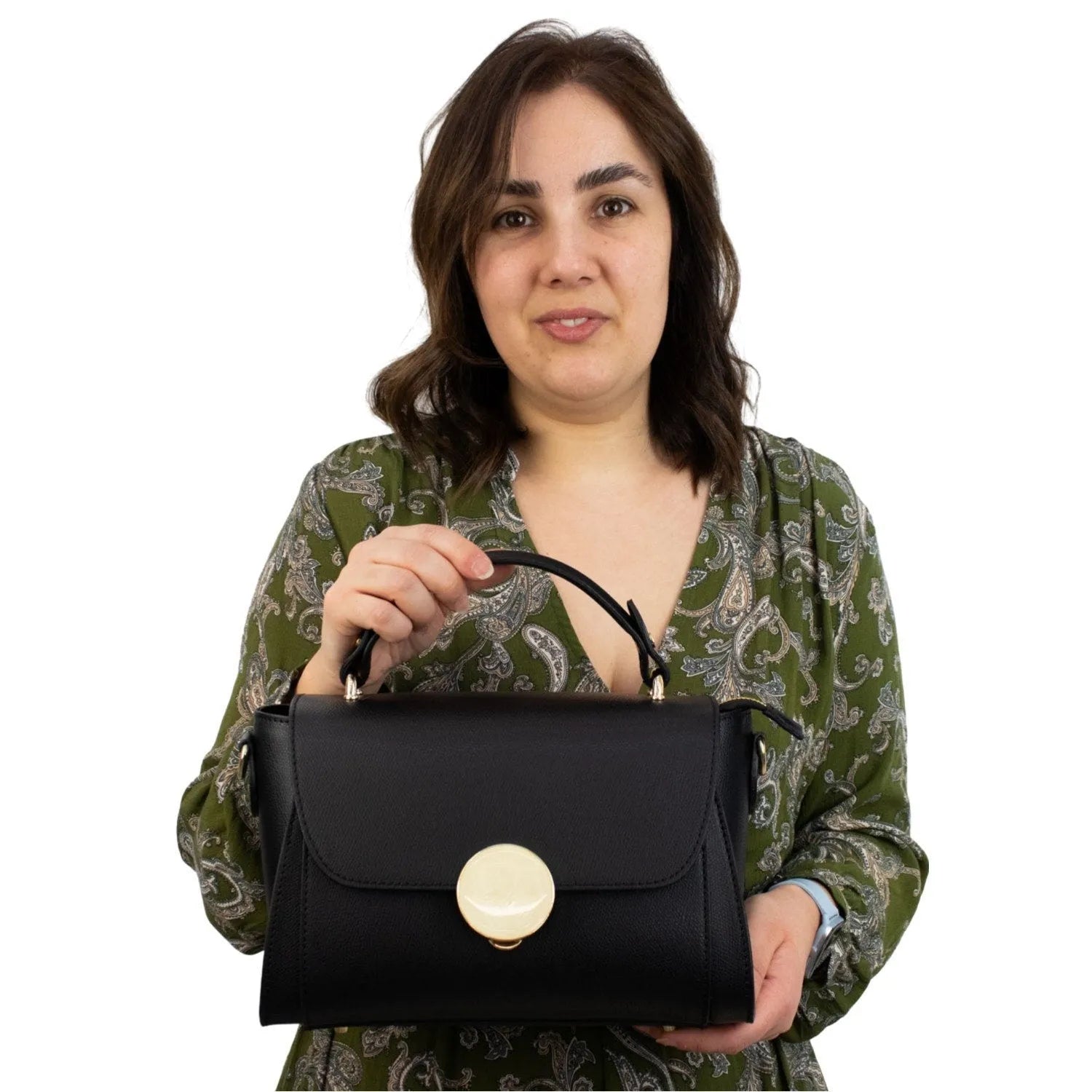 Bolso en Piel Pregato Luna Negro - KimondoShop