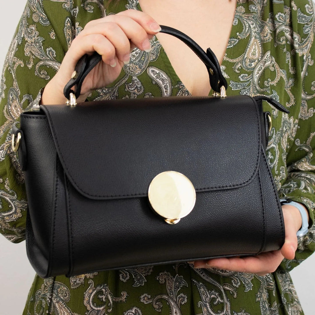 Bolso en Piel Pregato Luna Negro - KimondoShop