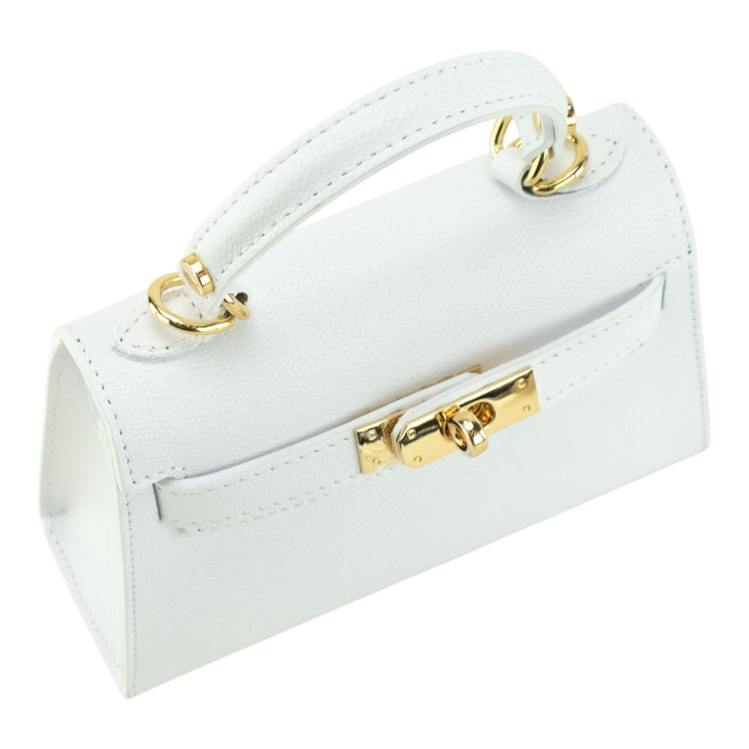 Bolso en Piel Pregato mini Latenza Blanco - KimondoShop