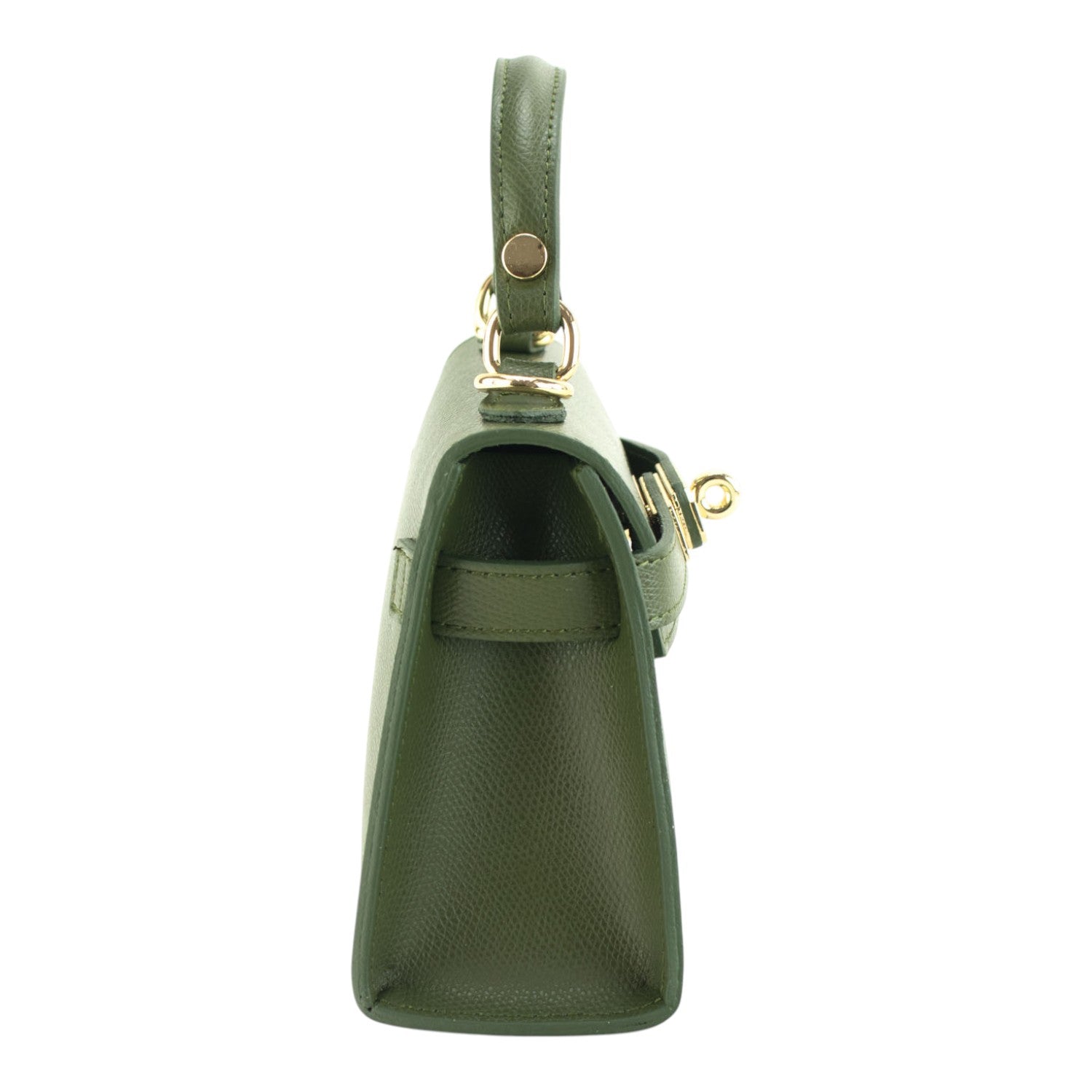Bolso en Piel Pregato mini Latenza Verde Oliva - KimondoShop