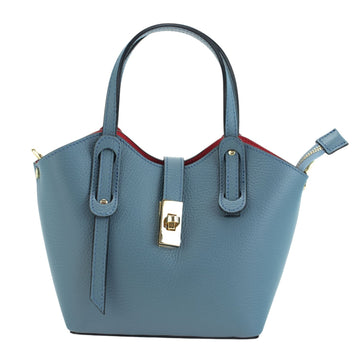 Bolso en Piel Pregato Piccolo Azul jeans - KimondoShop