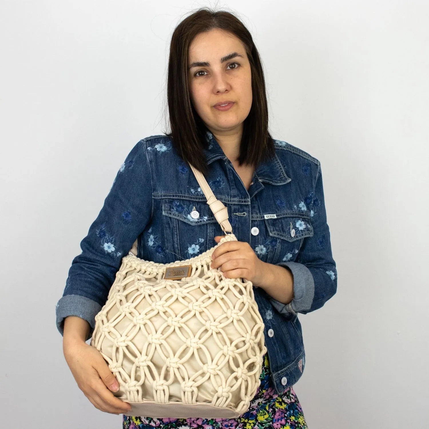 Bolso hobo de hombro en cuerda trenzada Simosastre Jackie - KimondoShop