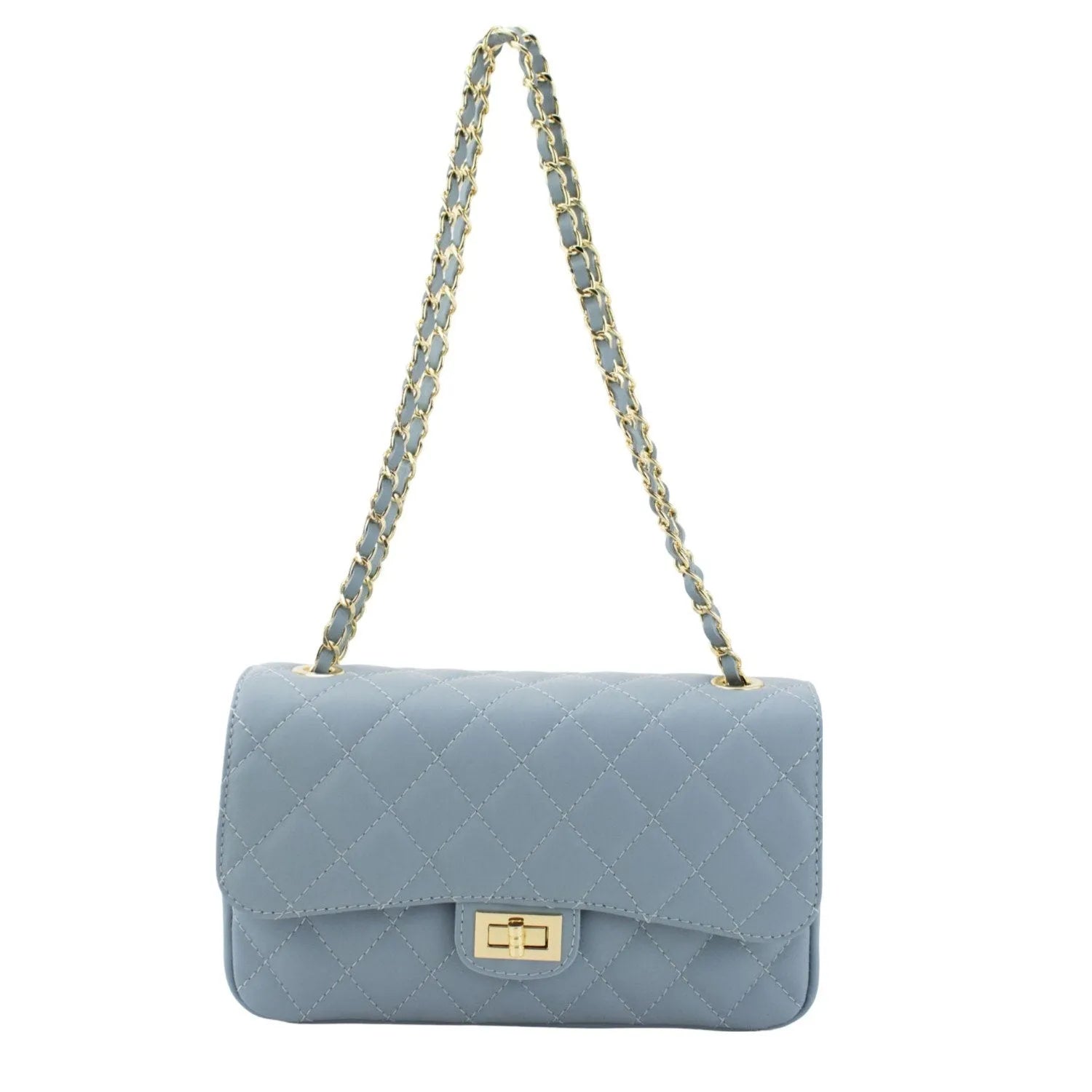 Bolso Piel Pregato Classy Azul Cian - KimondoShop