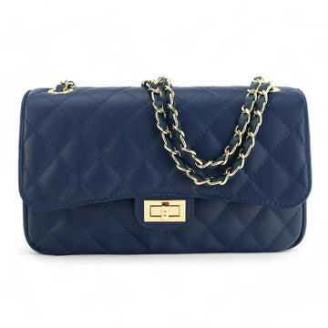 Bolso Piel Pregato Classy Azul marino - KimondoShop