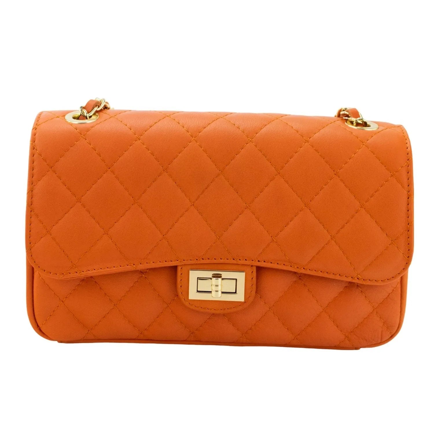 Bolso Piel Pregato Classy Naranja - KimondoShop