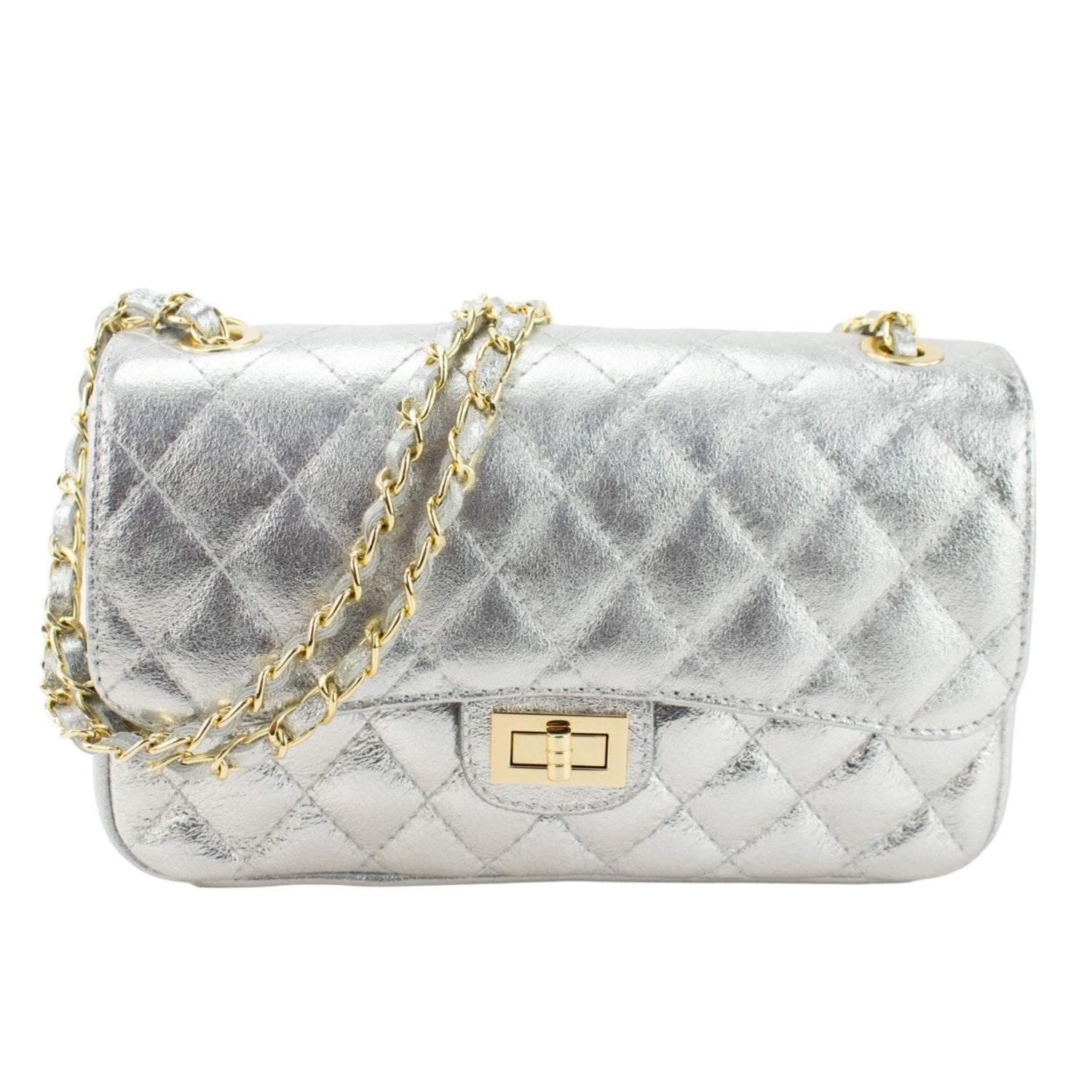 Bolso Piel Pregato Classy Plata - KimondoShop