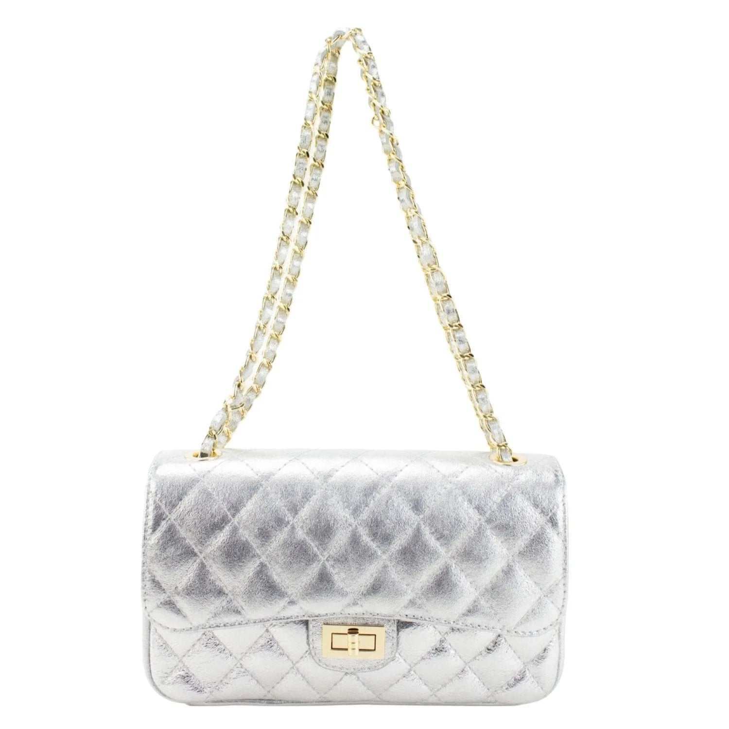 Bolso Piel Pregato Classy Plata - KimondoShop