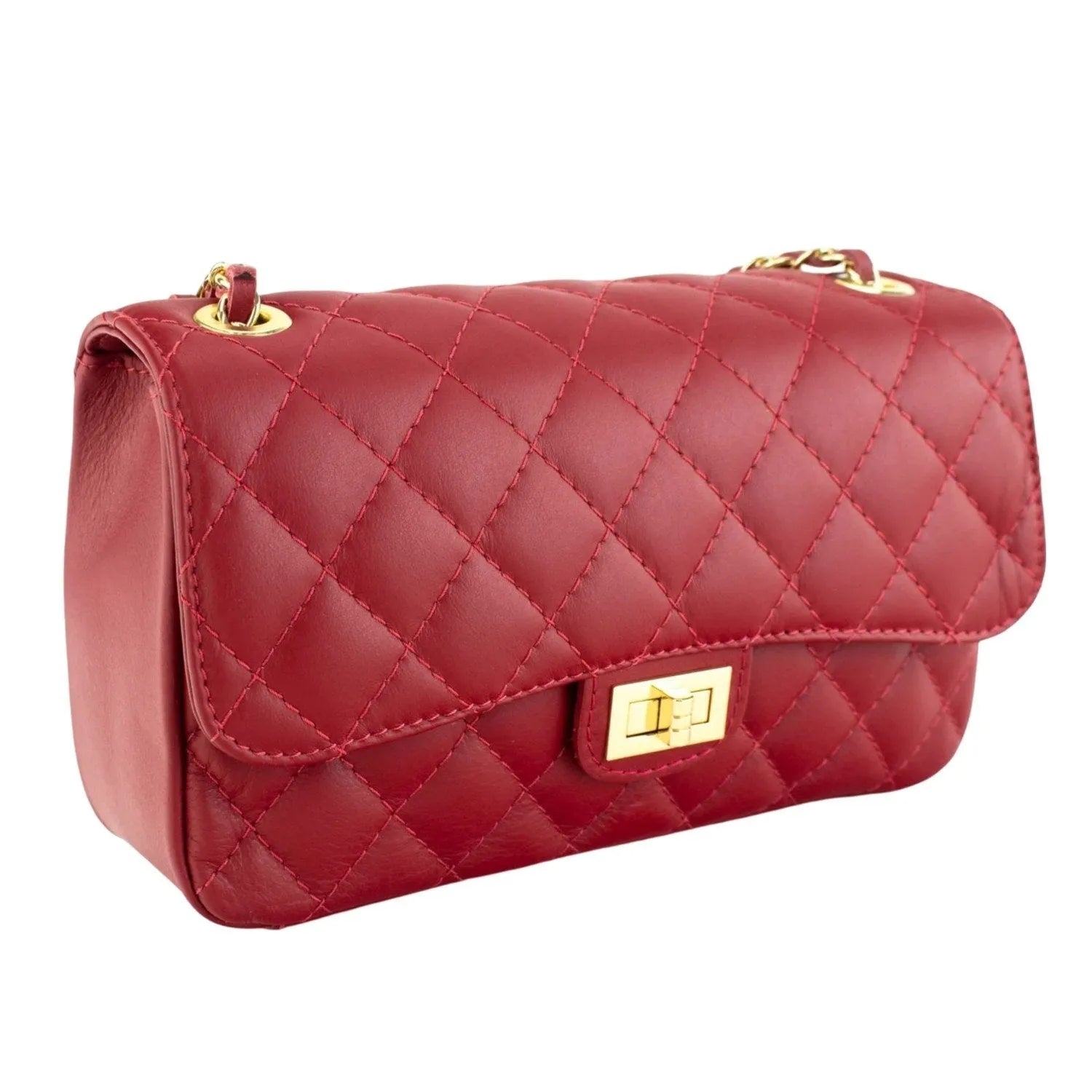 Bolso Piel Pregato Classy Rojo - KimondoShop