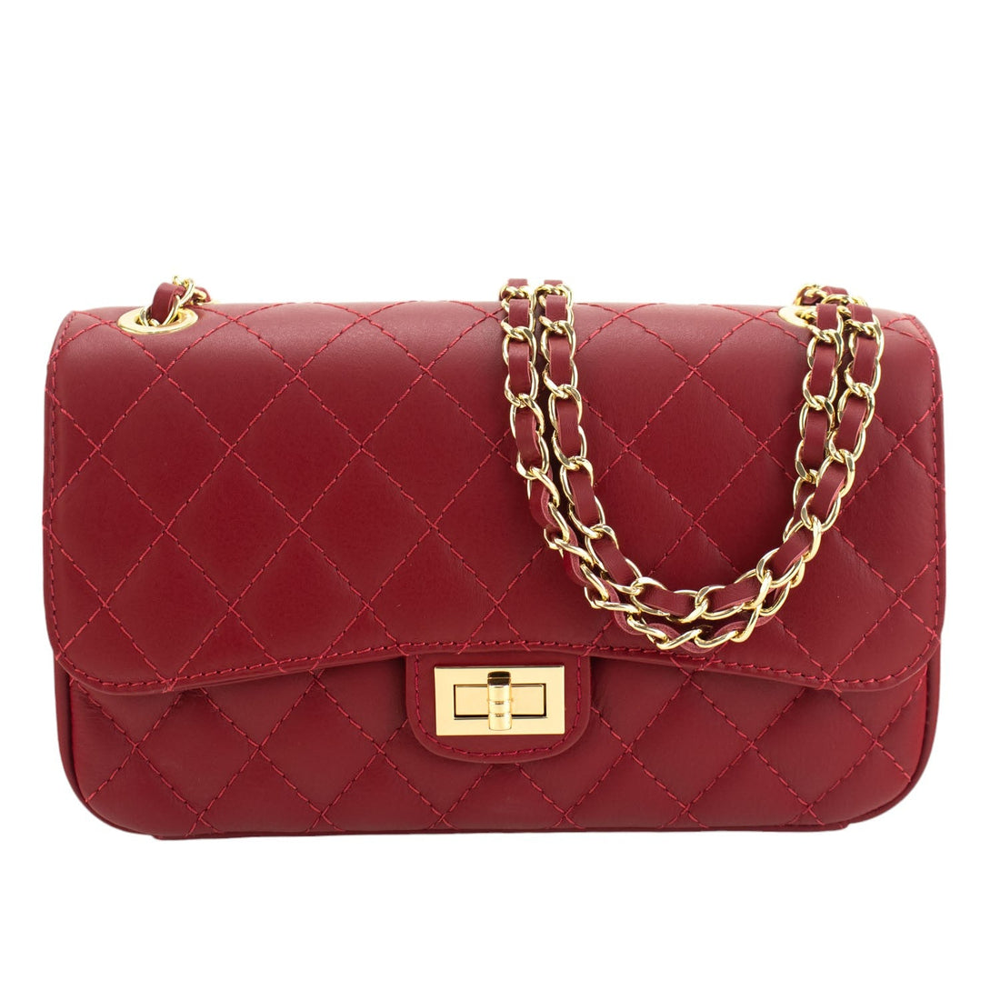 Bolso Piel Pregato Classy Rojo oscuro - KimondoShop