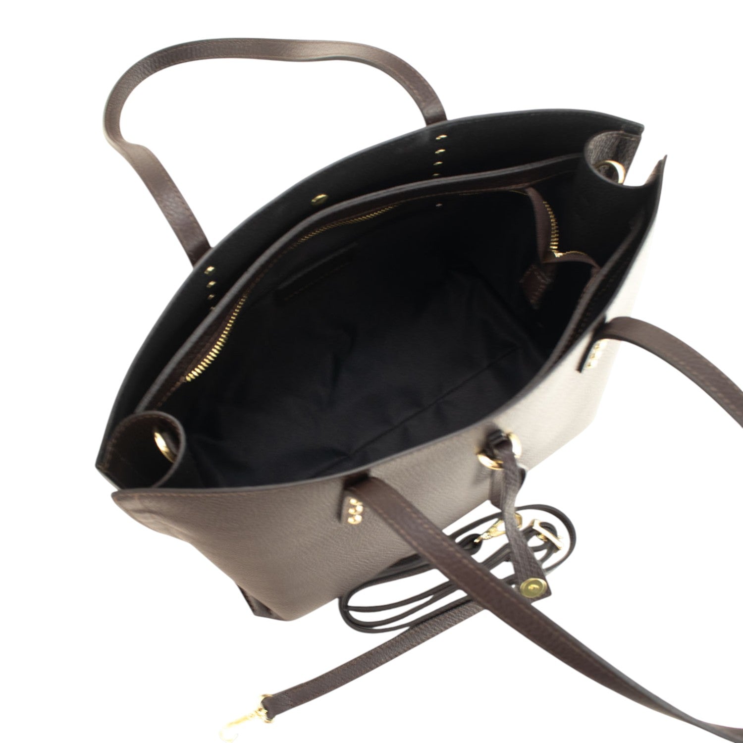 Bolso Shopper en Piel Pregato Loggia Chocolate - KimondoShop