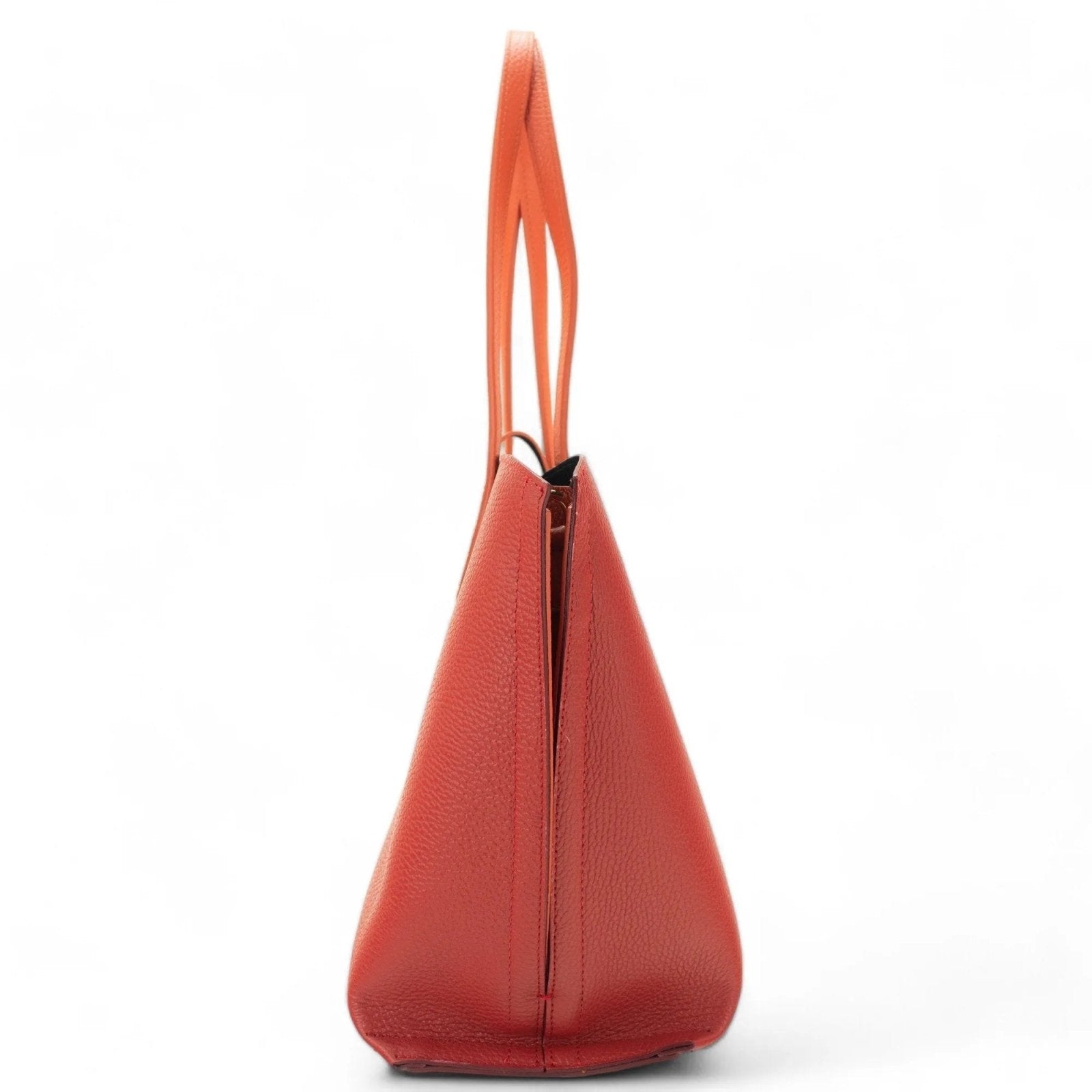 Bolso Shopper en Piel Pregato Loggia Rojo Naranja - KimondoShop