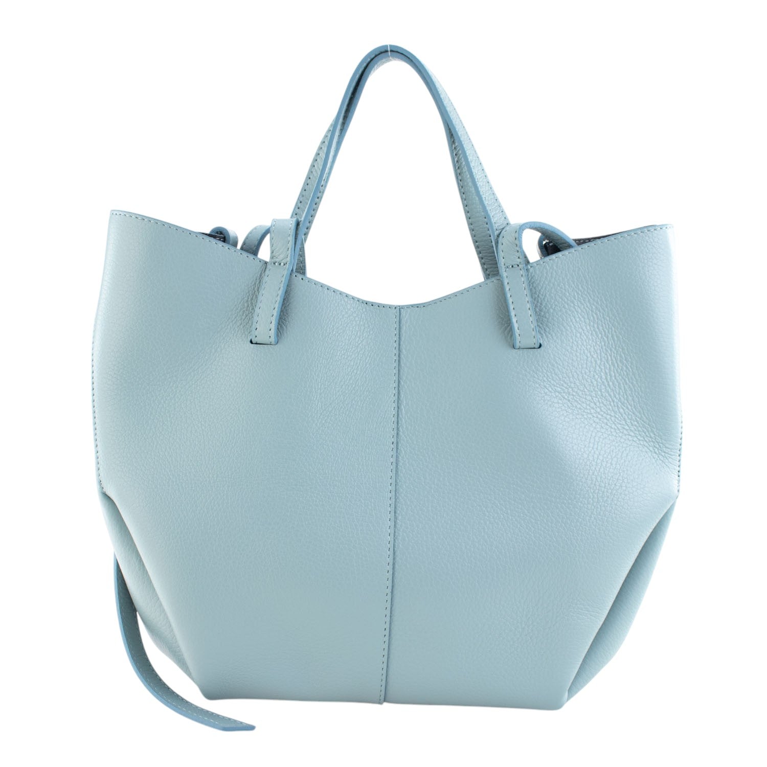 Bolso shopper Piel Pregato Venetto Azul cielo - KimondoShop