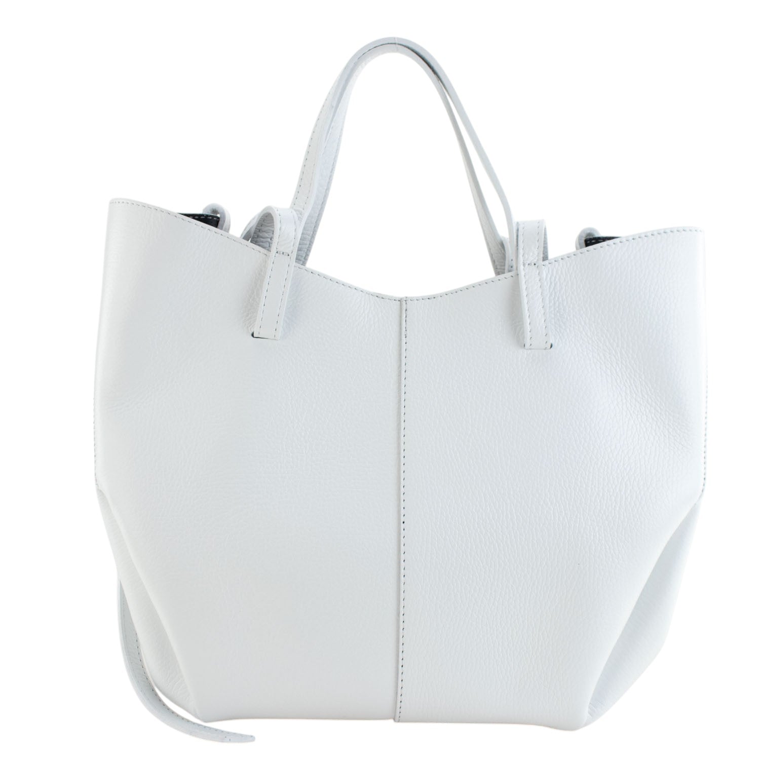 Bolso shopper Piel Pregato Venetto Blanco Soft - KimondoShop