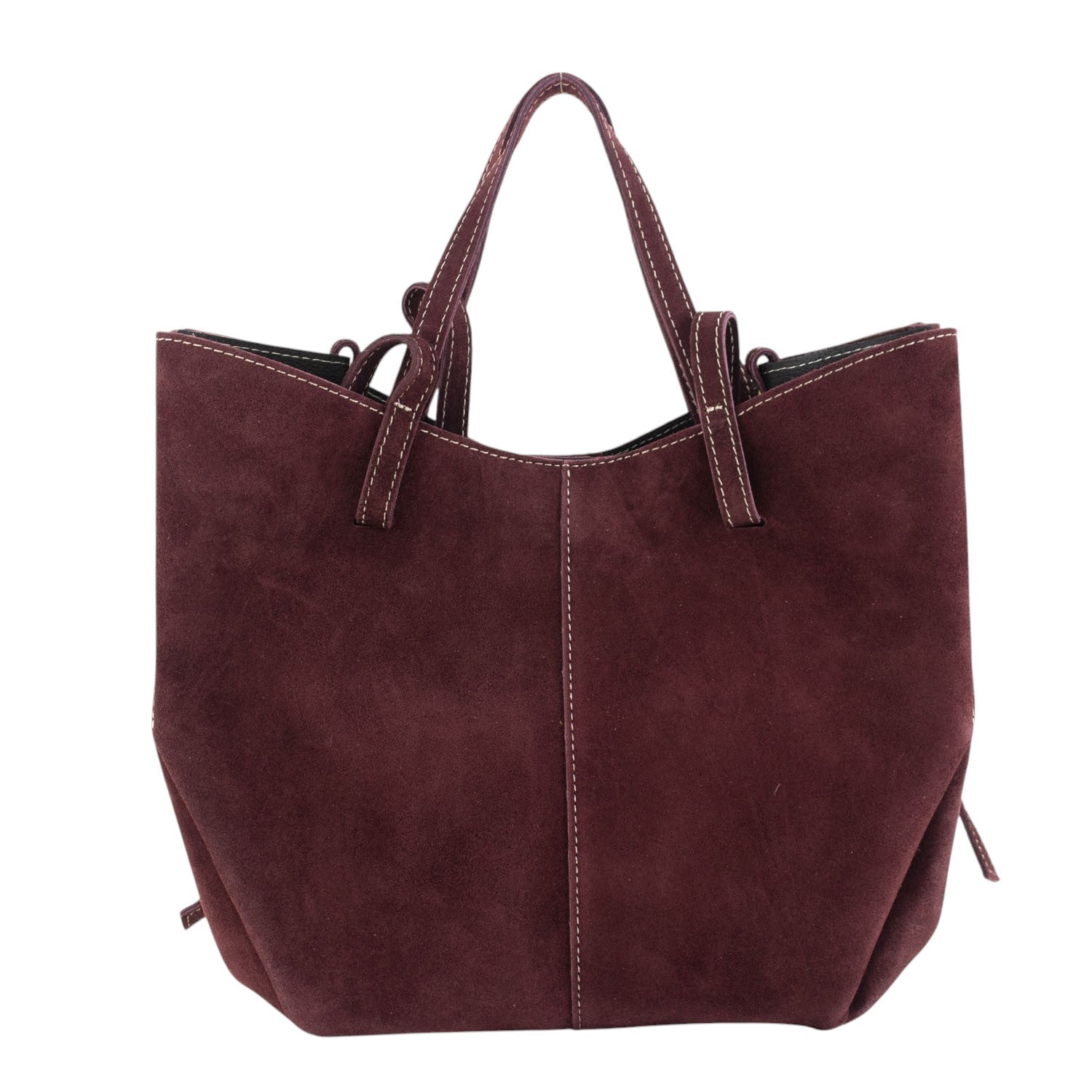 Bolso shopper Piel Pregato Venetto Burdeos - KimondoShop