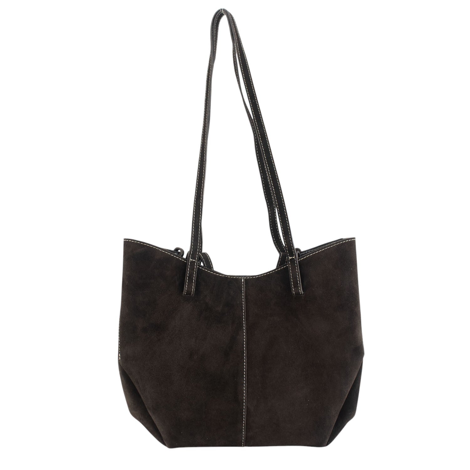 Bolso shopper Piel Pregato Venetto Marrón oscuro - KimondoShop