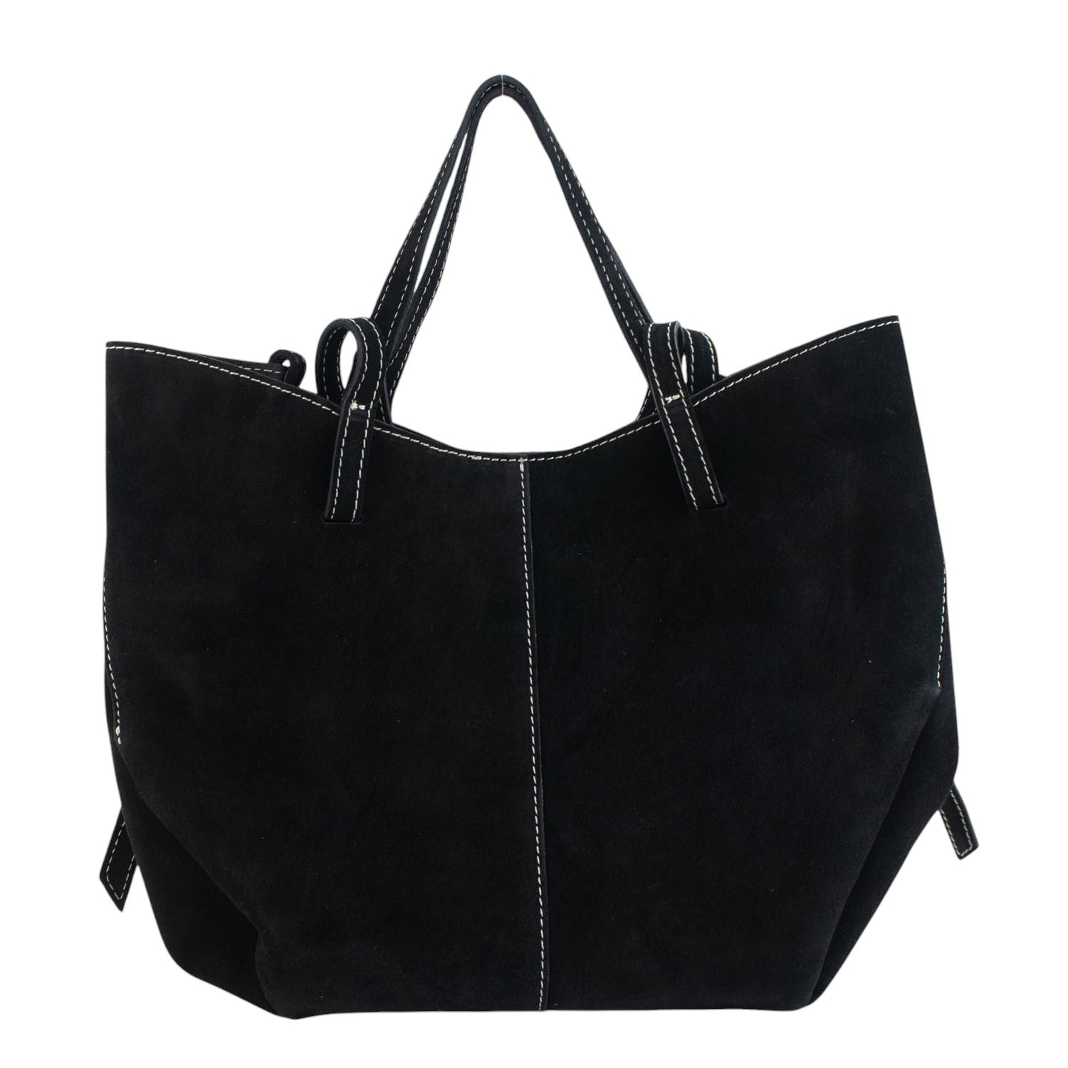 Bolso shopper Piel Pregato Venetto Negro - KimondoShop