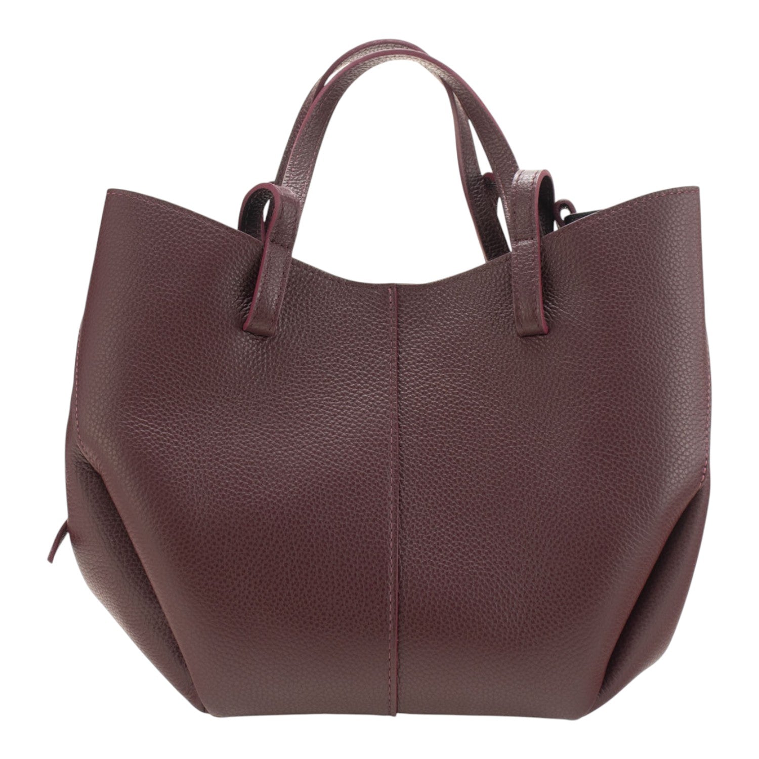 Bolso shopper Piel Pregato Venetto Soft Burdeos - KimondoShop