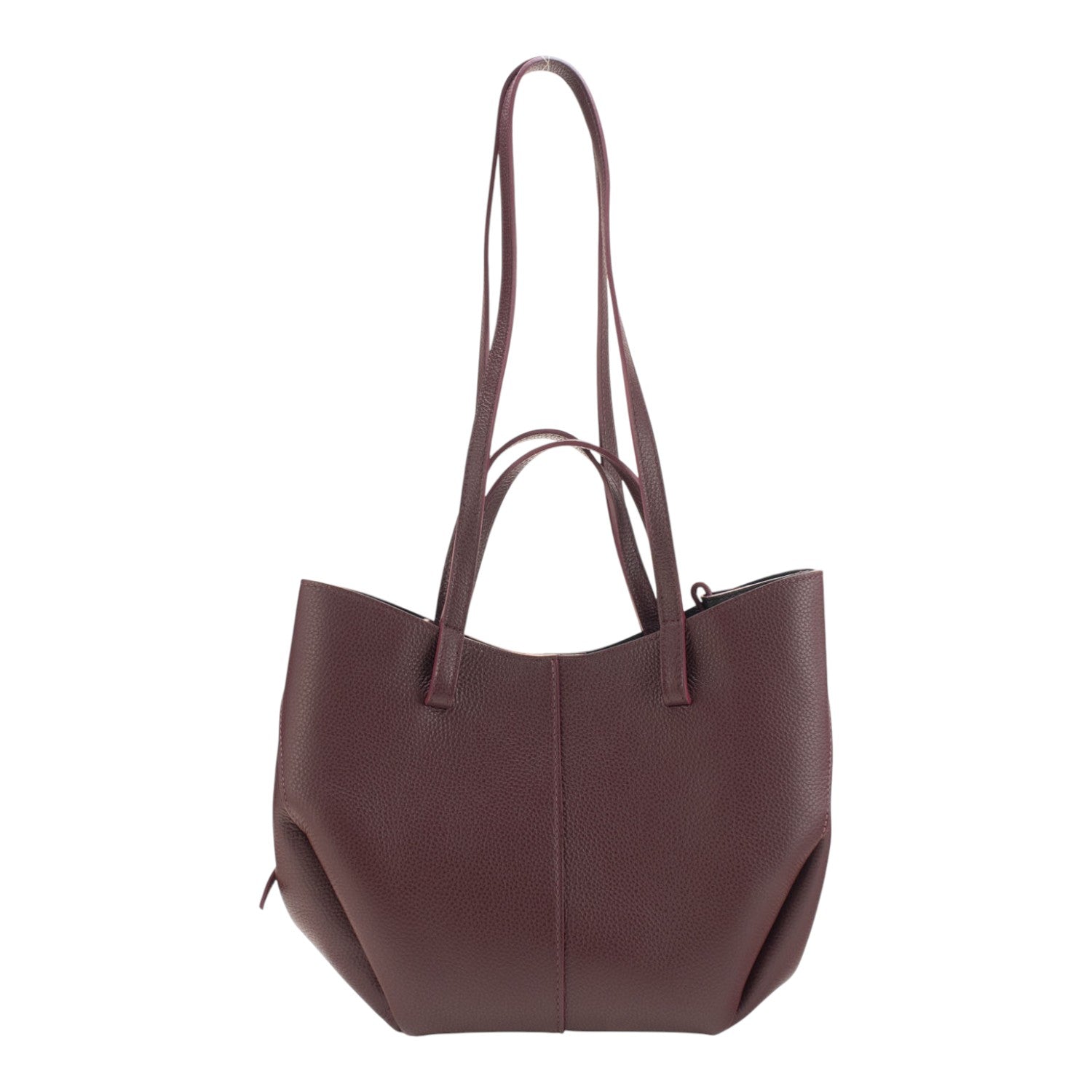 Bolso shopper Piel Pregato Venetto Soft Burdeos - KimondoShop