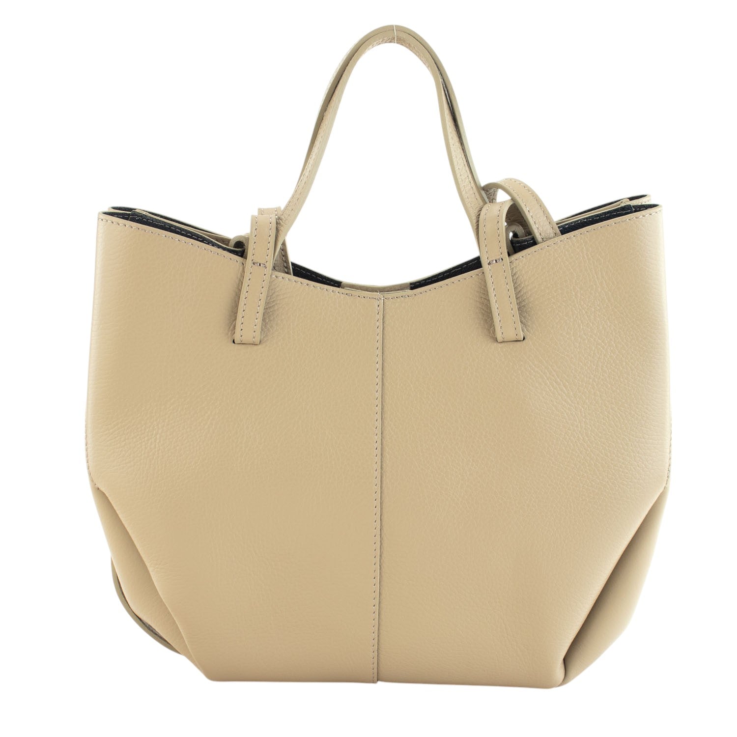 Bolso shopper Piel Pregato Venetto Soft Taupe claro - KimondoShop