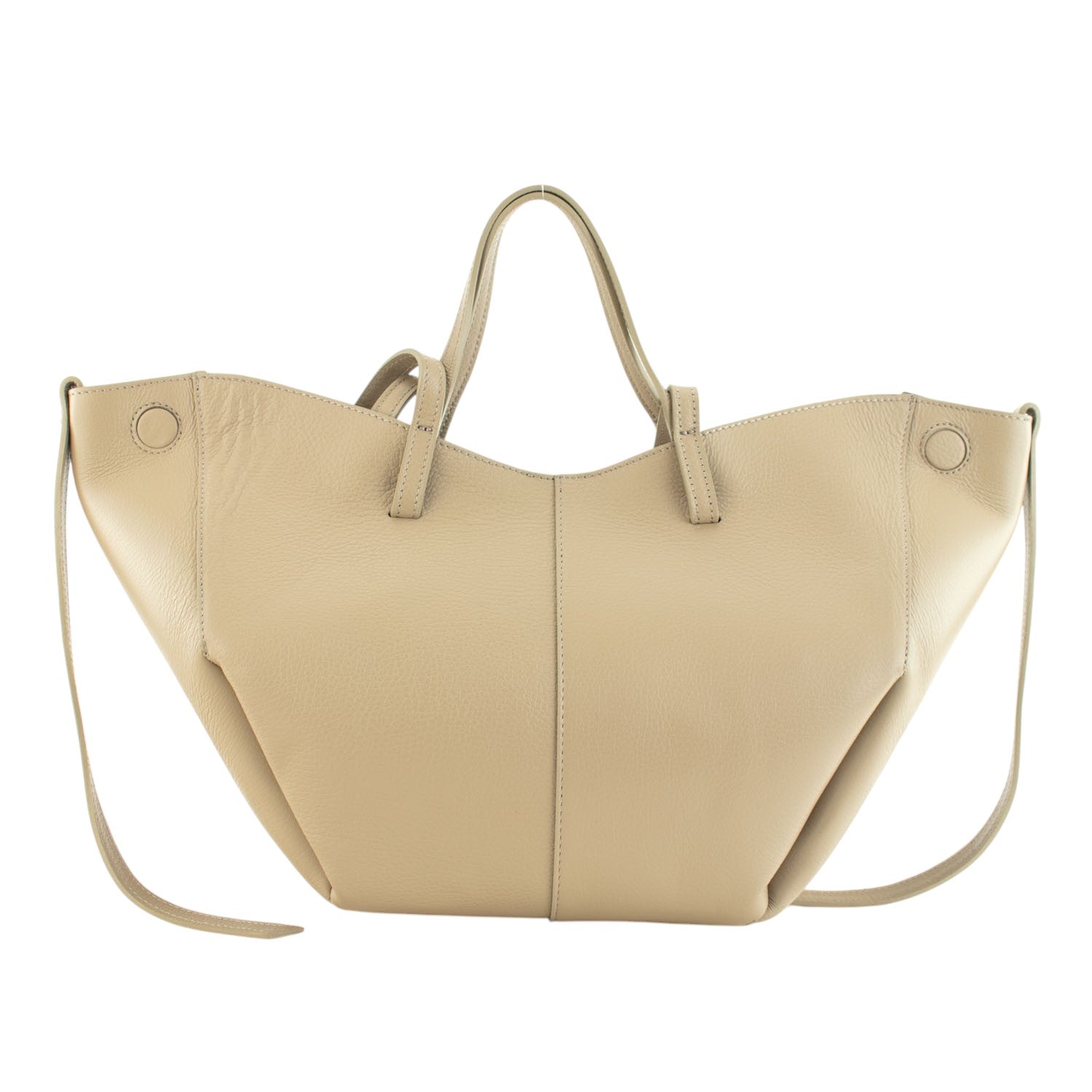 Bolso shopper Piel Pregato Venetto Soft Taupe claro - KimondoShop