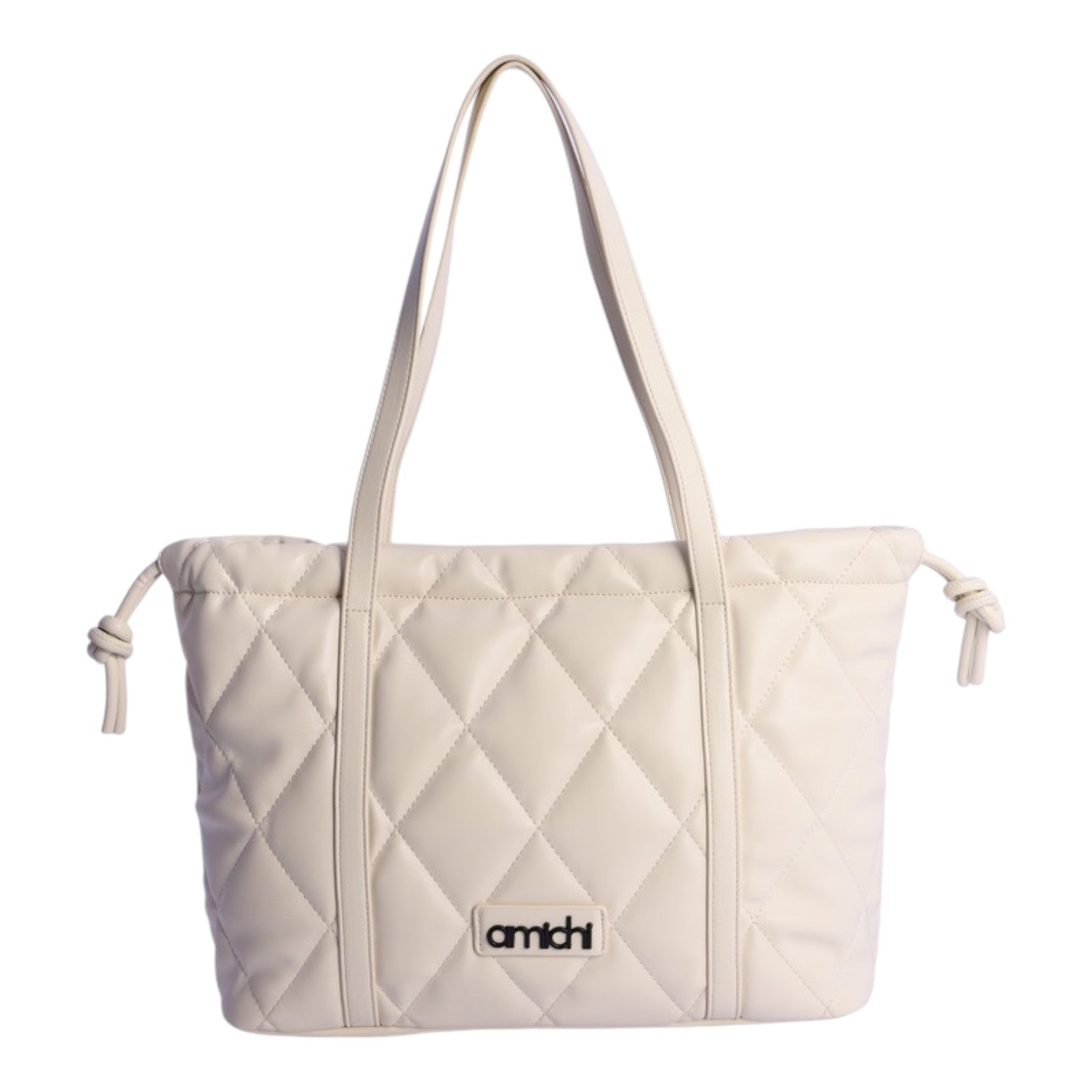 Bolso shopping Amichi Loom Marfil - KimondoShop
