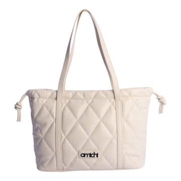 Bolso shopping Amichi Loom Marfil - KimondoShop