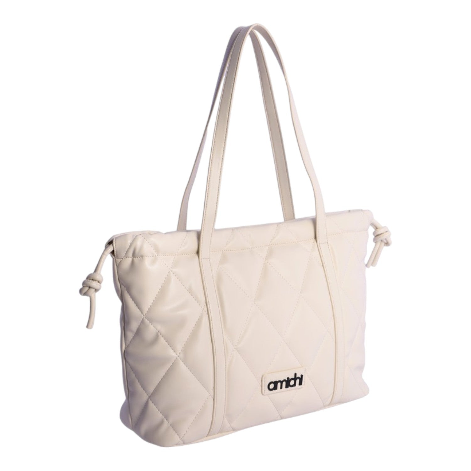 Bolso shopping Amichi Loom Marfil - KimondoShop
