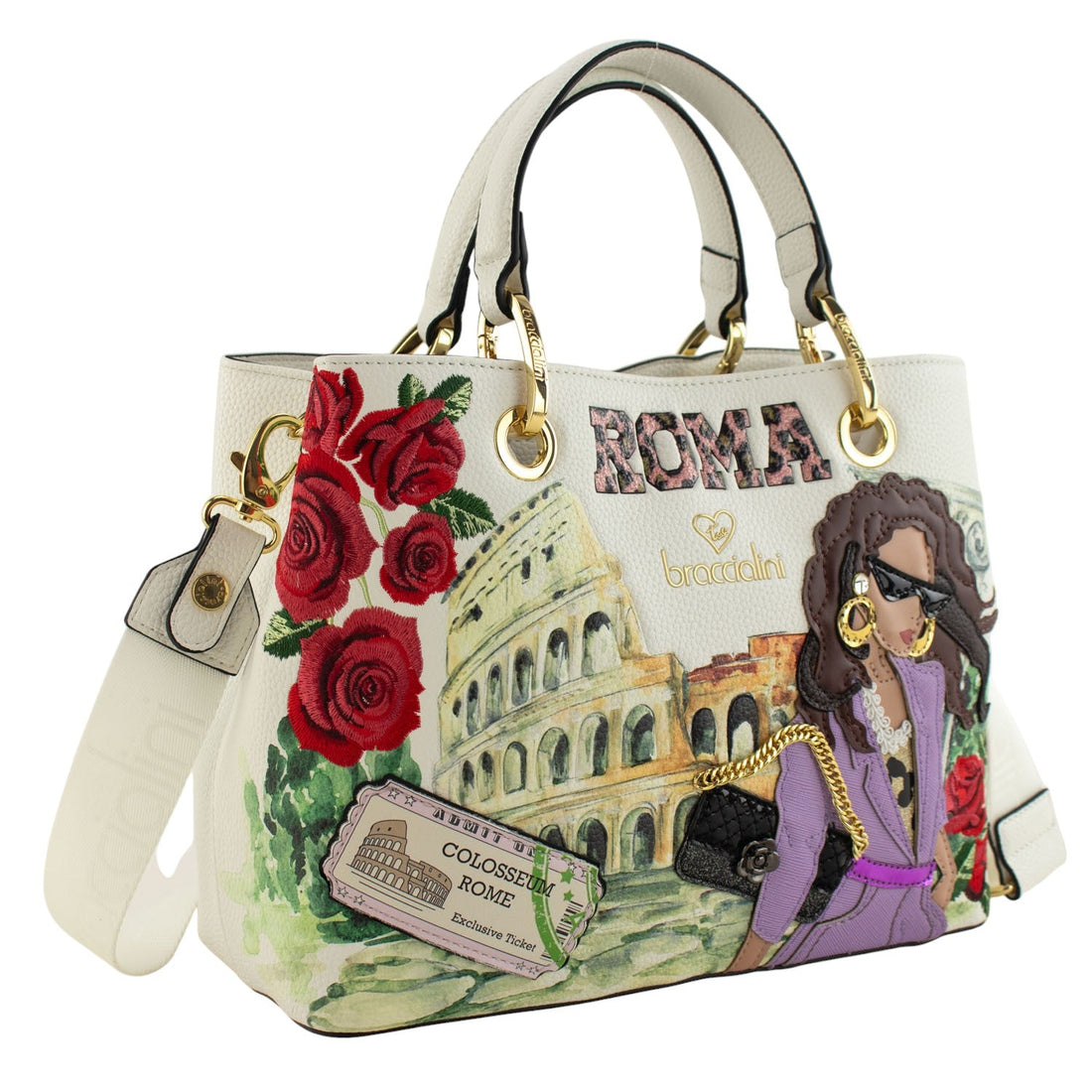 Bolso tote Braccialini Cartoline Roma - KimondoShop
