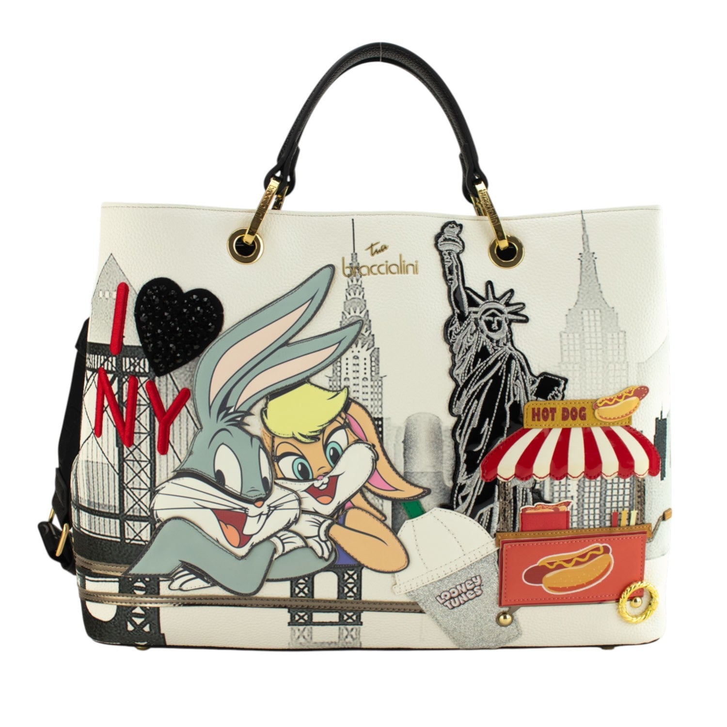Bolso tote Braccialini Looney Tunes Bugs Bunny & Lola Bunny - New York - KimondoShop