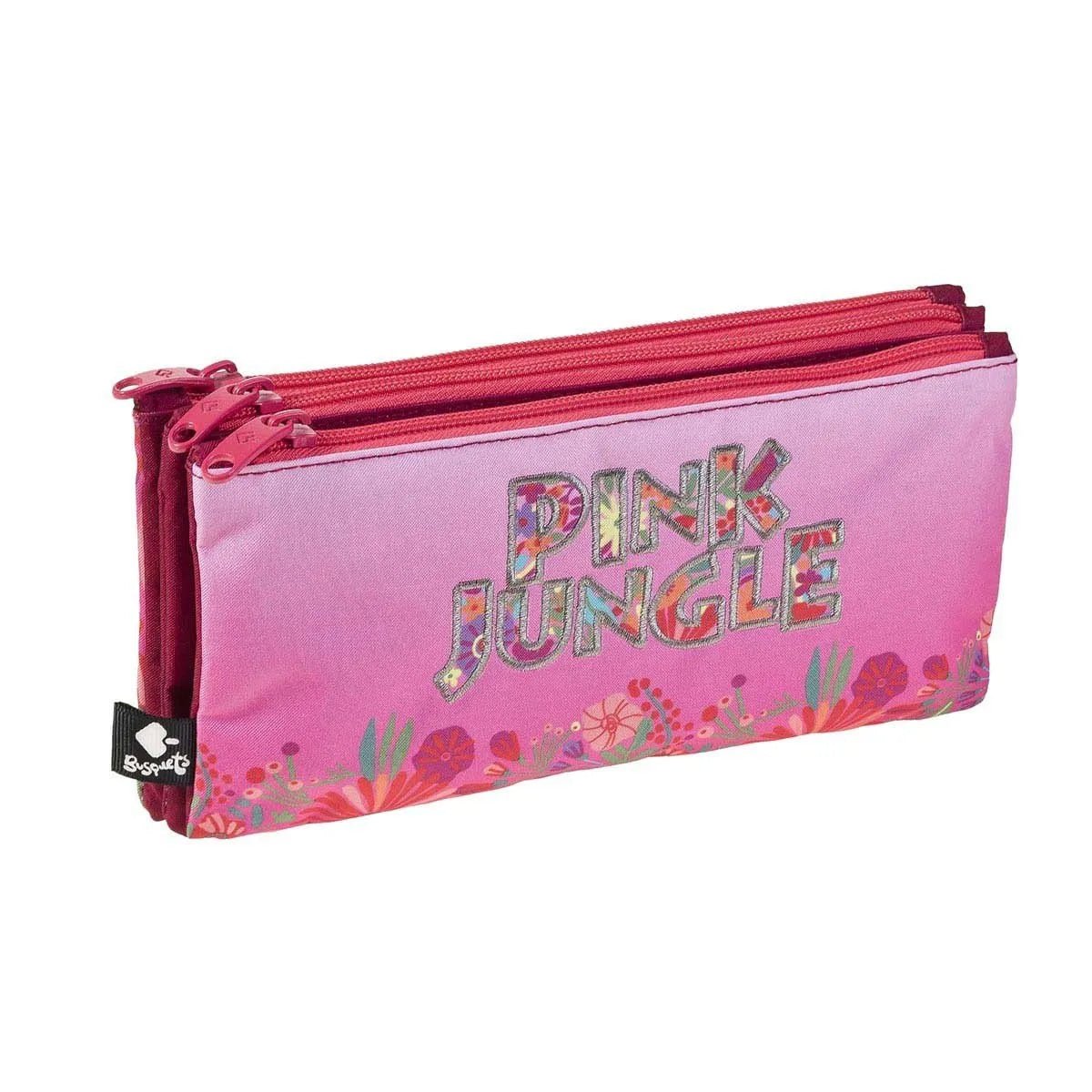 Estuche triple Busquets Pink Jungle - KimondoShop