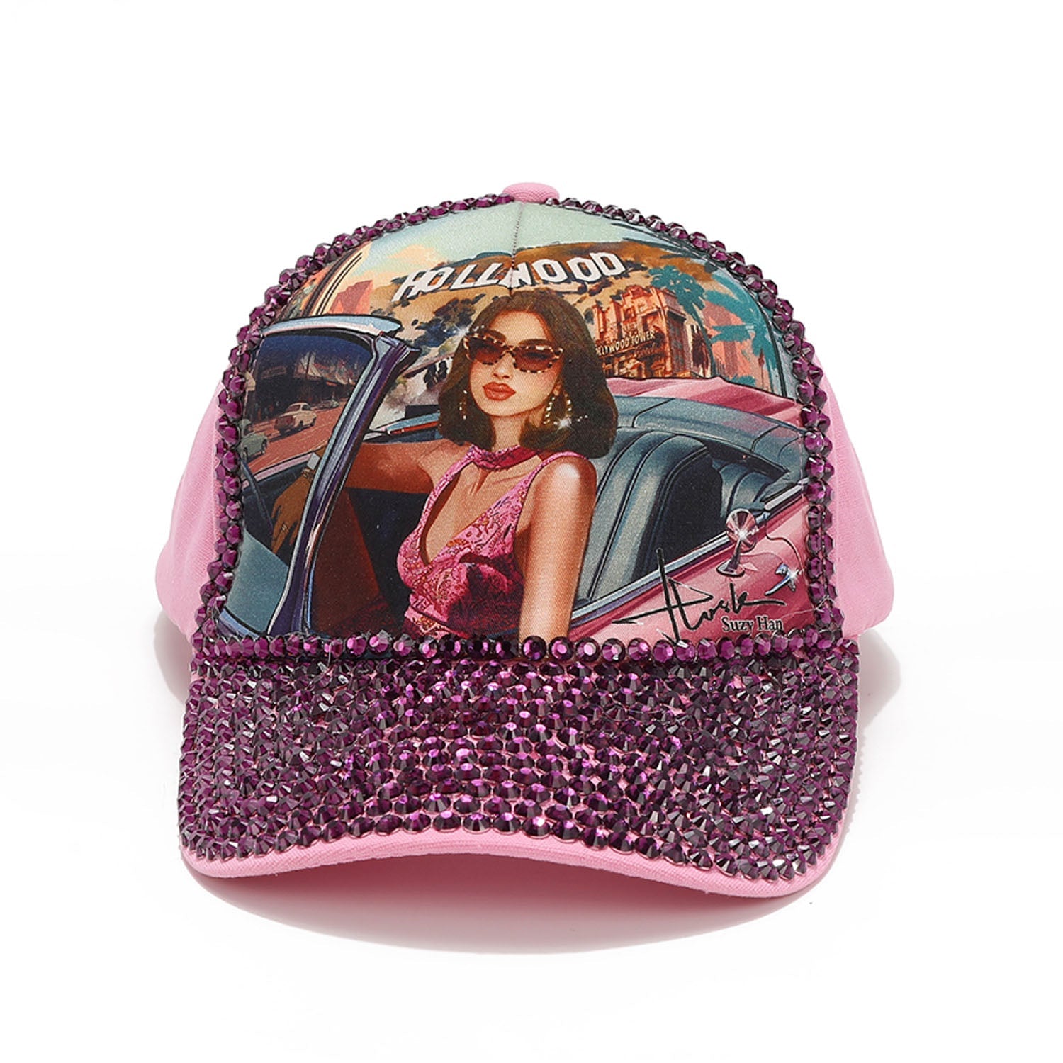 Gorra con corona de diamantes Nicole Lee Hollywood Drive - KimondoShop