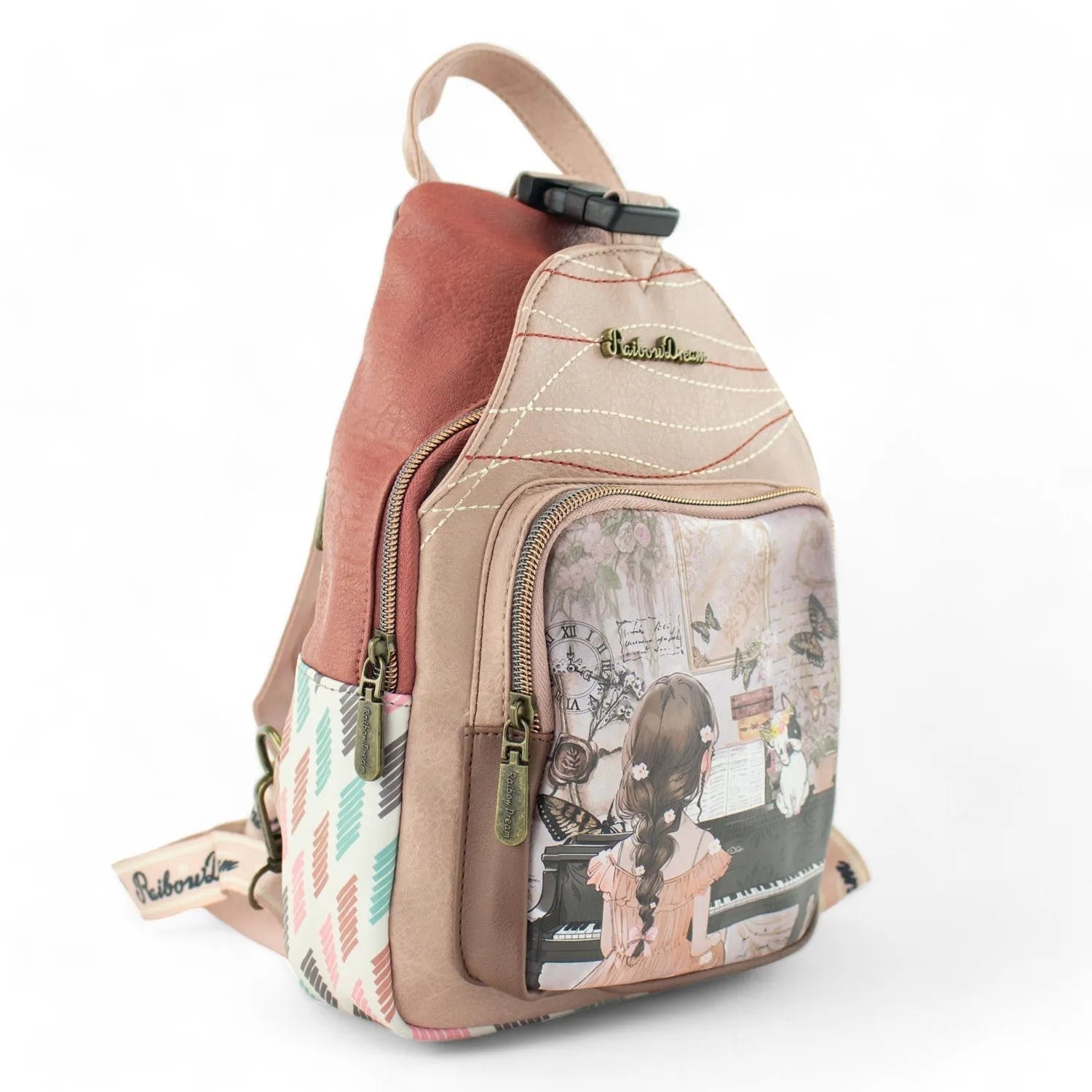 Mochila antirrobo Sweet Candy Rainbow Dreams Beige - KimondoShop