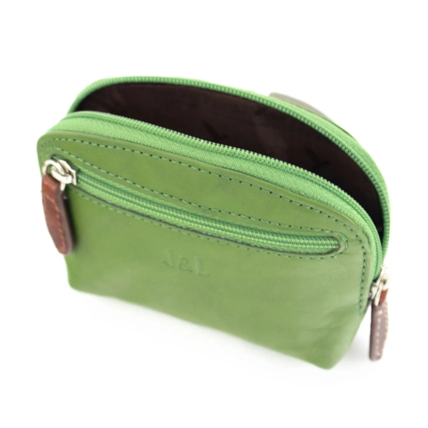 Monedero Piel Basics JL Piel Brida Verde - KimondoShop