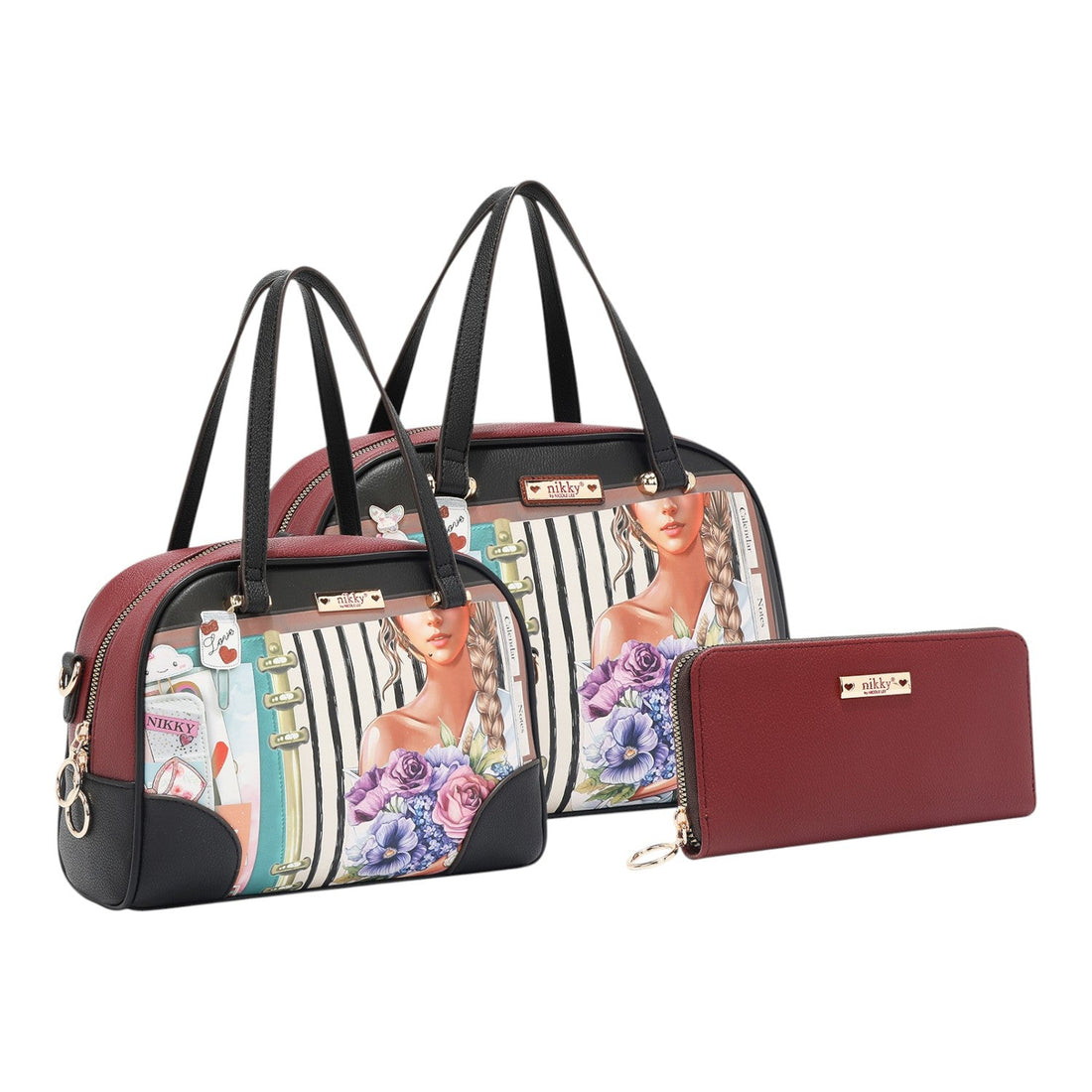 Set 3 piezas bolsos y billetero Nikky Nostalgia - KimondoShop